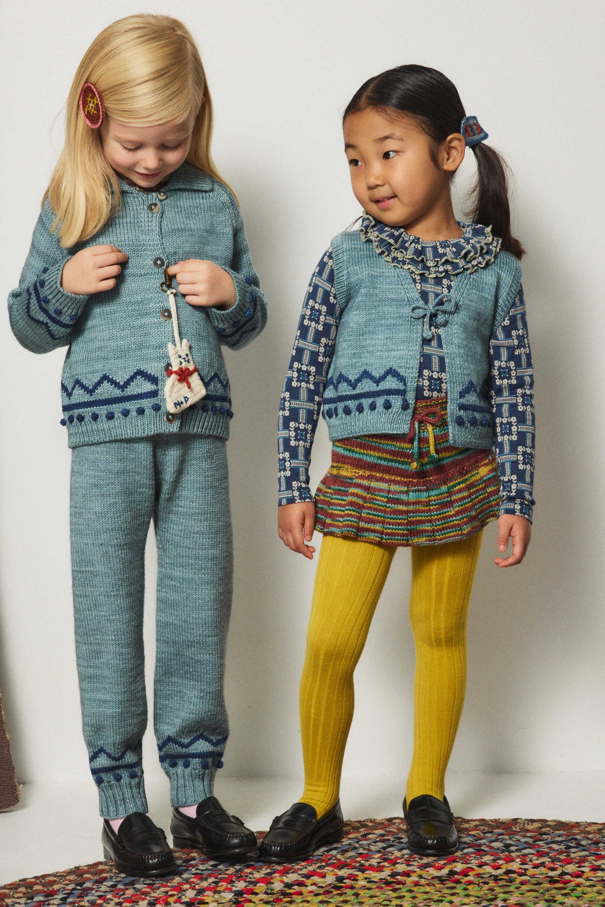 Boys & Girls Blue Wool Cardigan