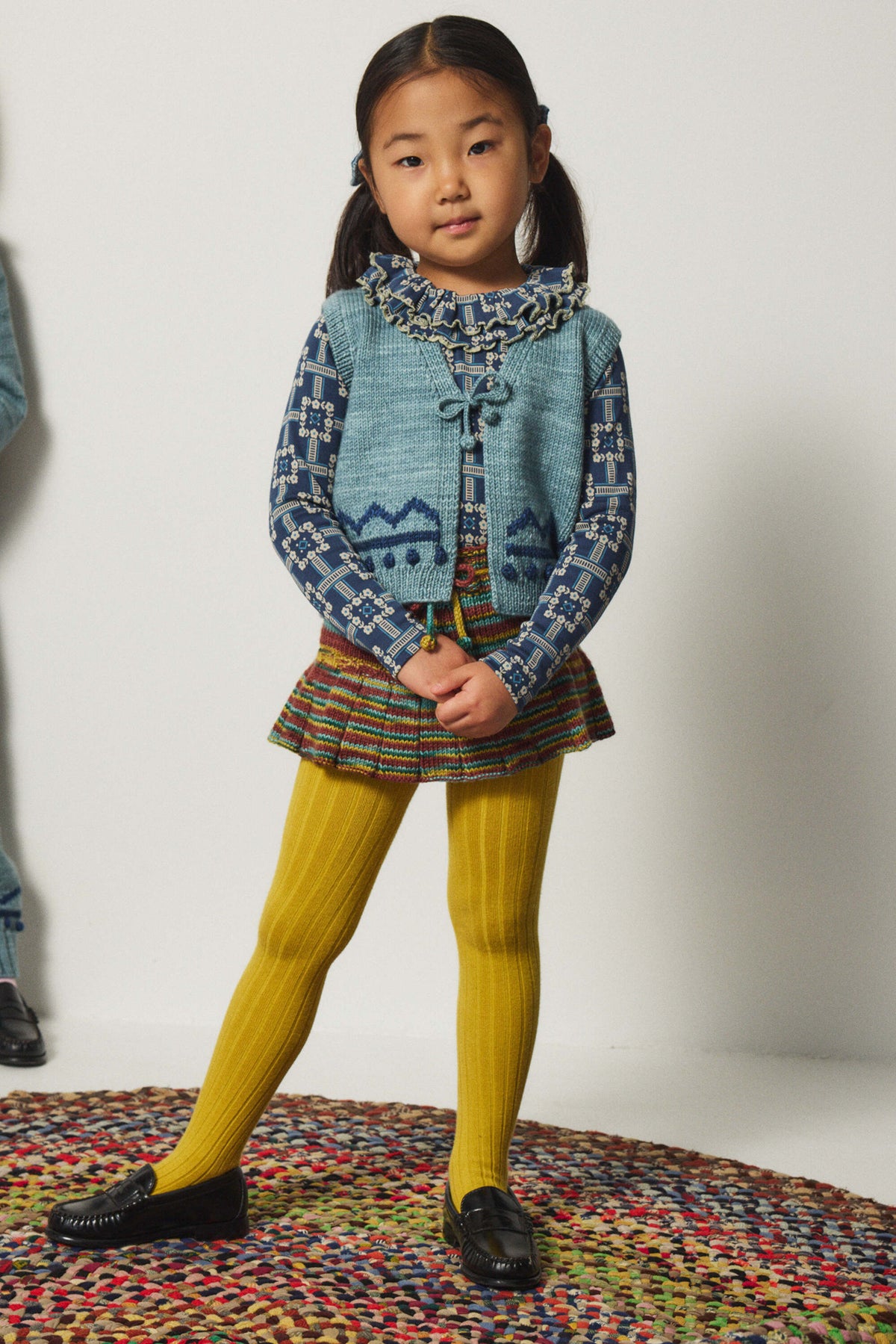 Boys & Girls Light Blue Wool Vest