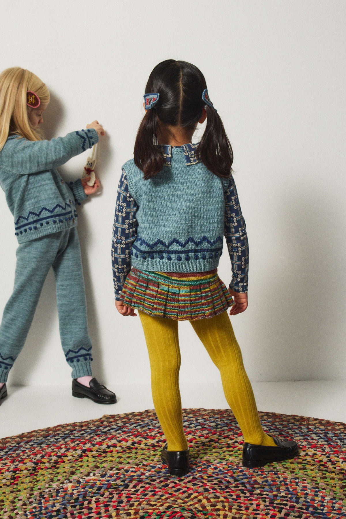 Boys & Girls Light Blue Wool Vest