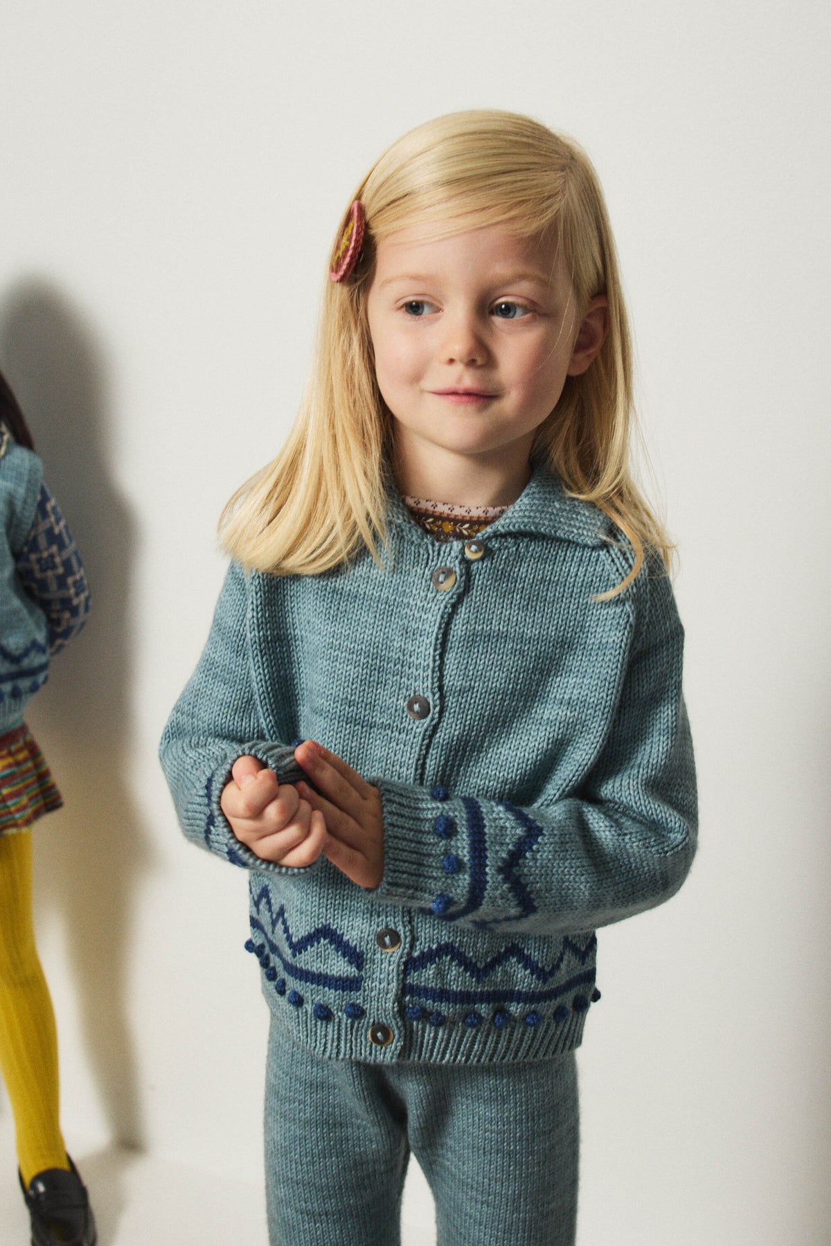 Boys & Girls Blue Wool Cardigan