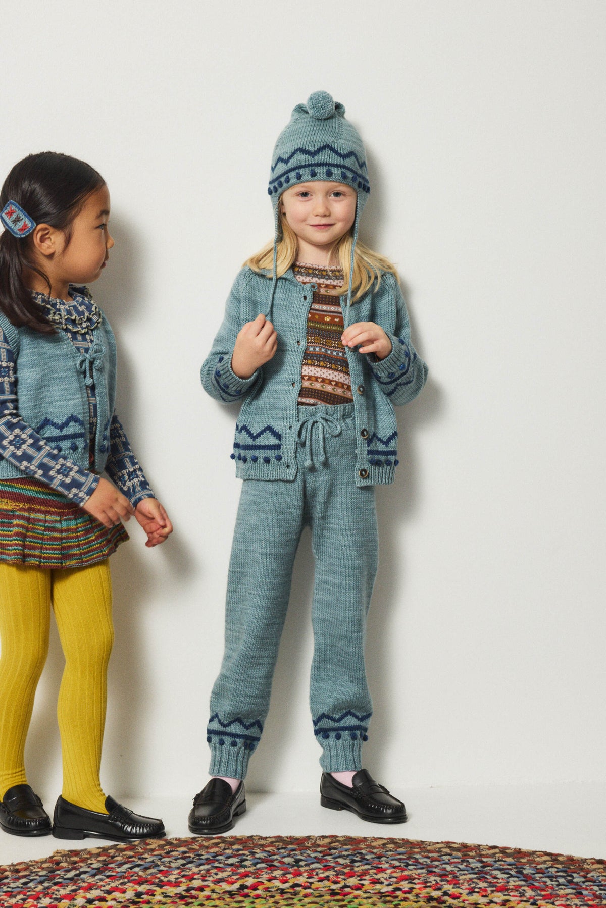 Boys & Girls Blue Wool Cardigan