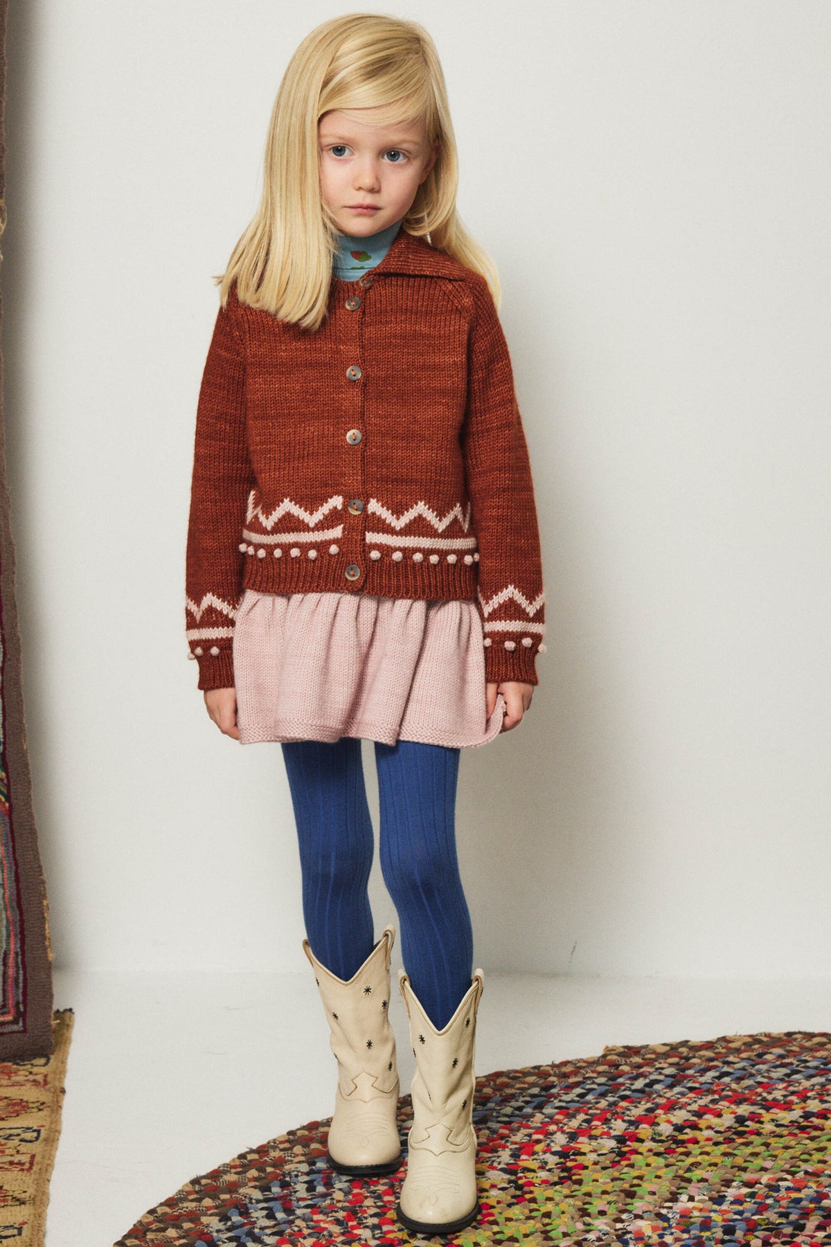 Boys & Girls Red Wool Cardigan
