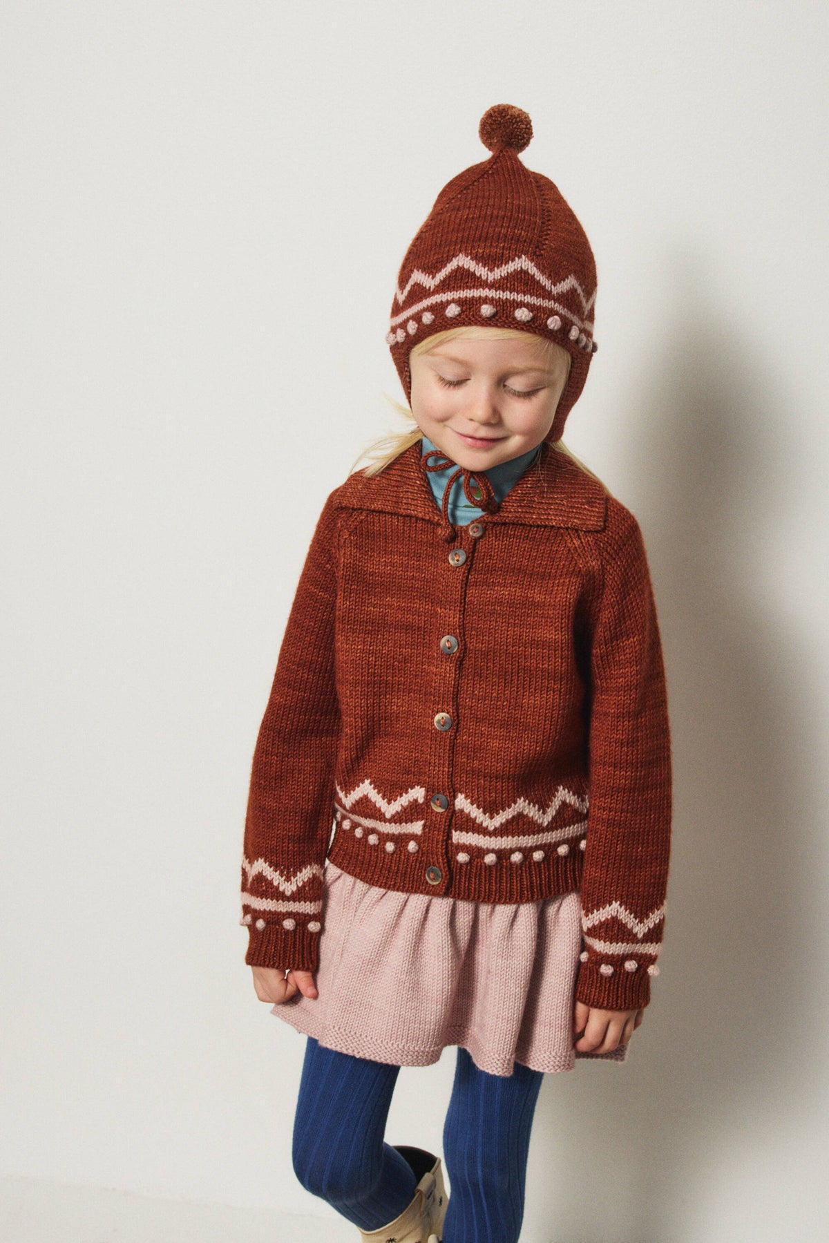 Boys & Girls Red Wool Cardigan