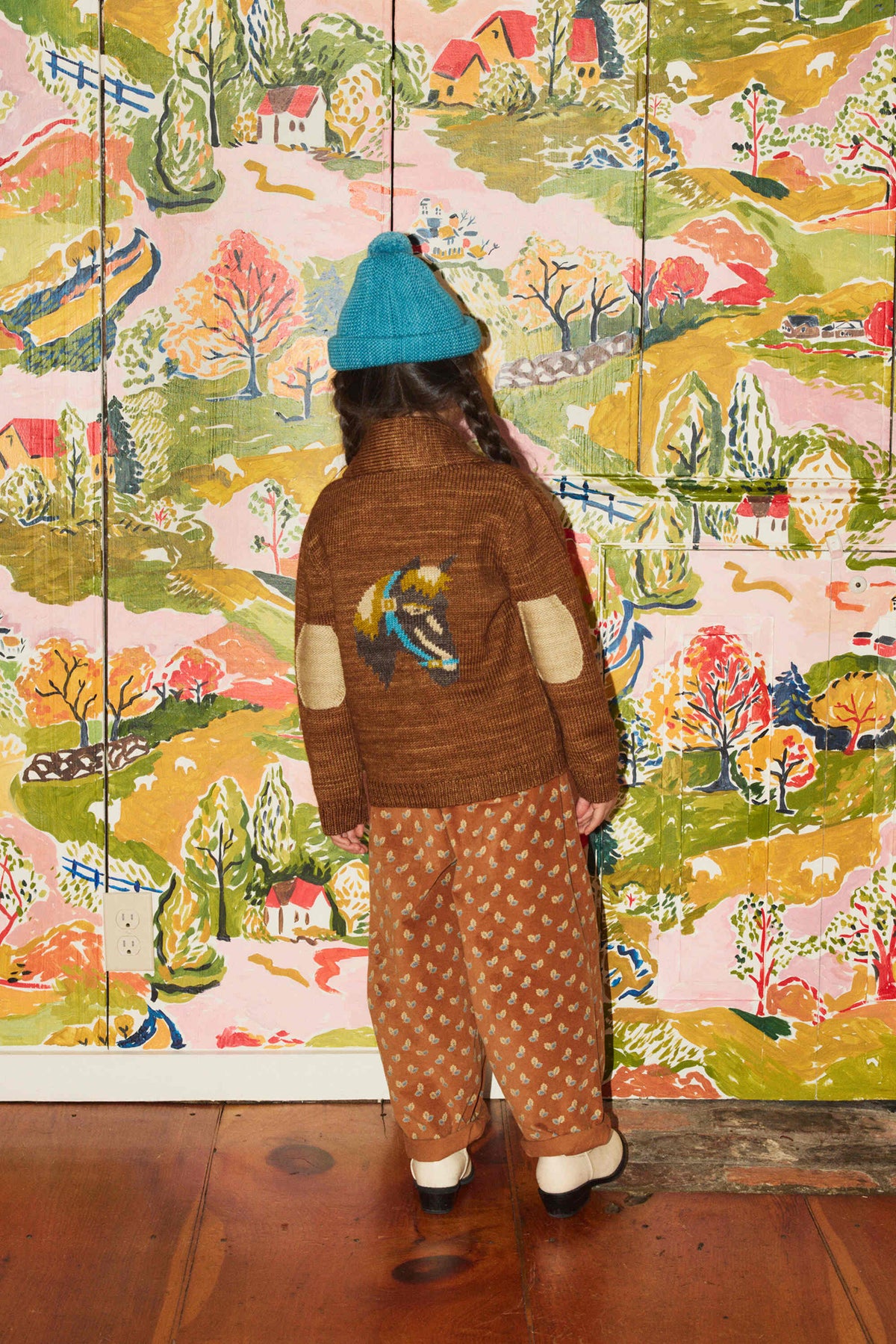Boys & Girls Brown Wool Cardigan
