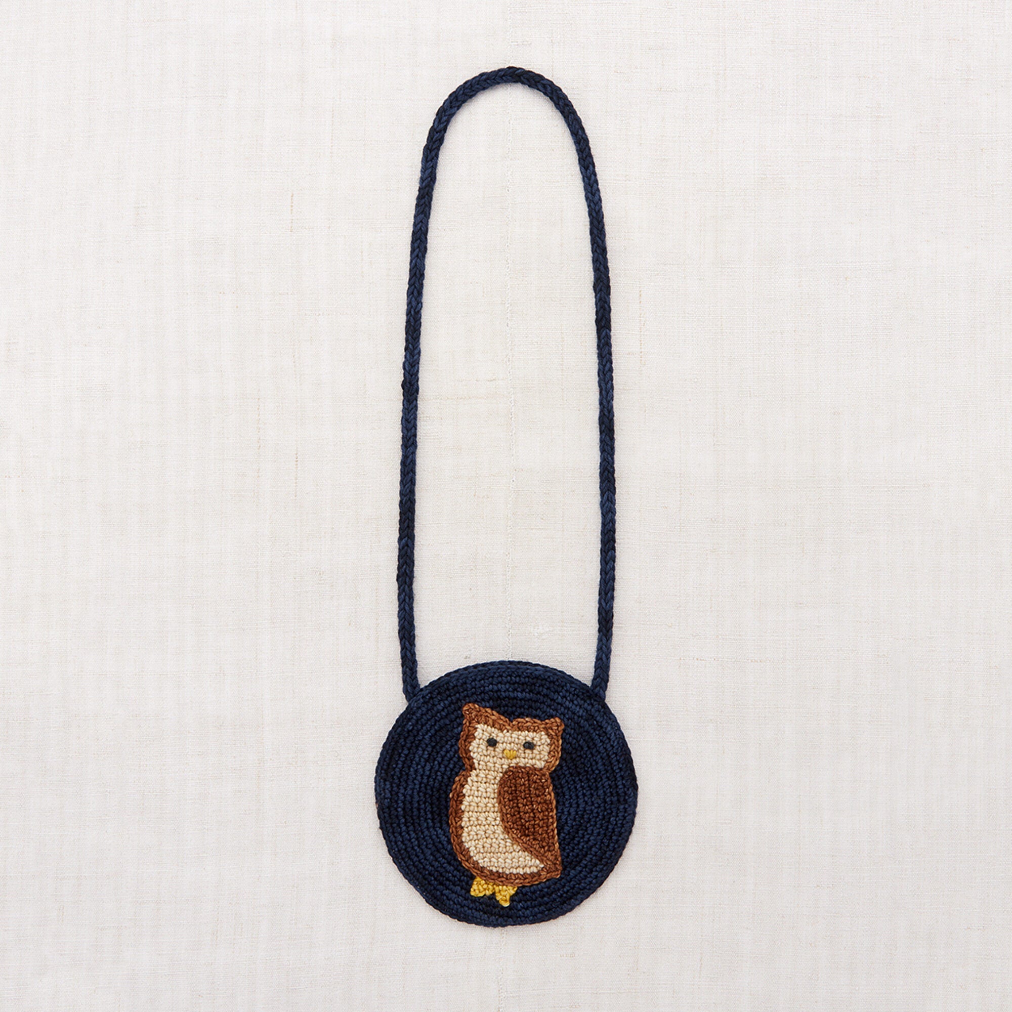 Boys & Girls Navy Owl Wool Shoulder Bag