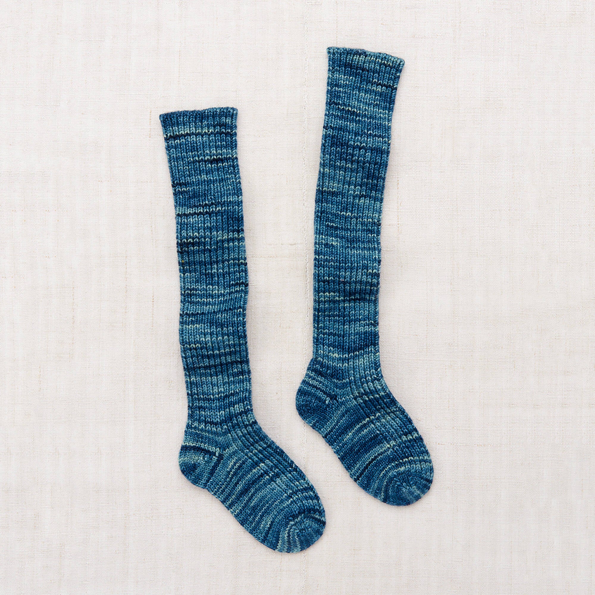 Boys & Girls Blue Wool Long Socks