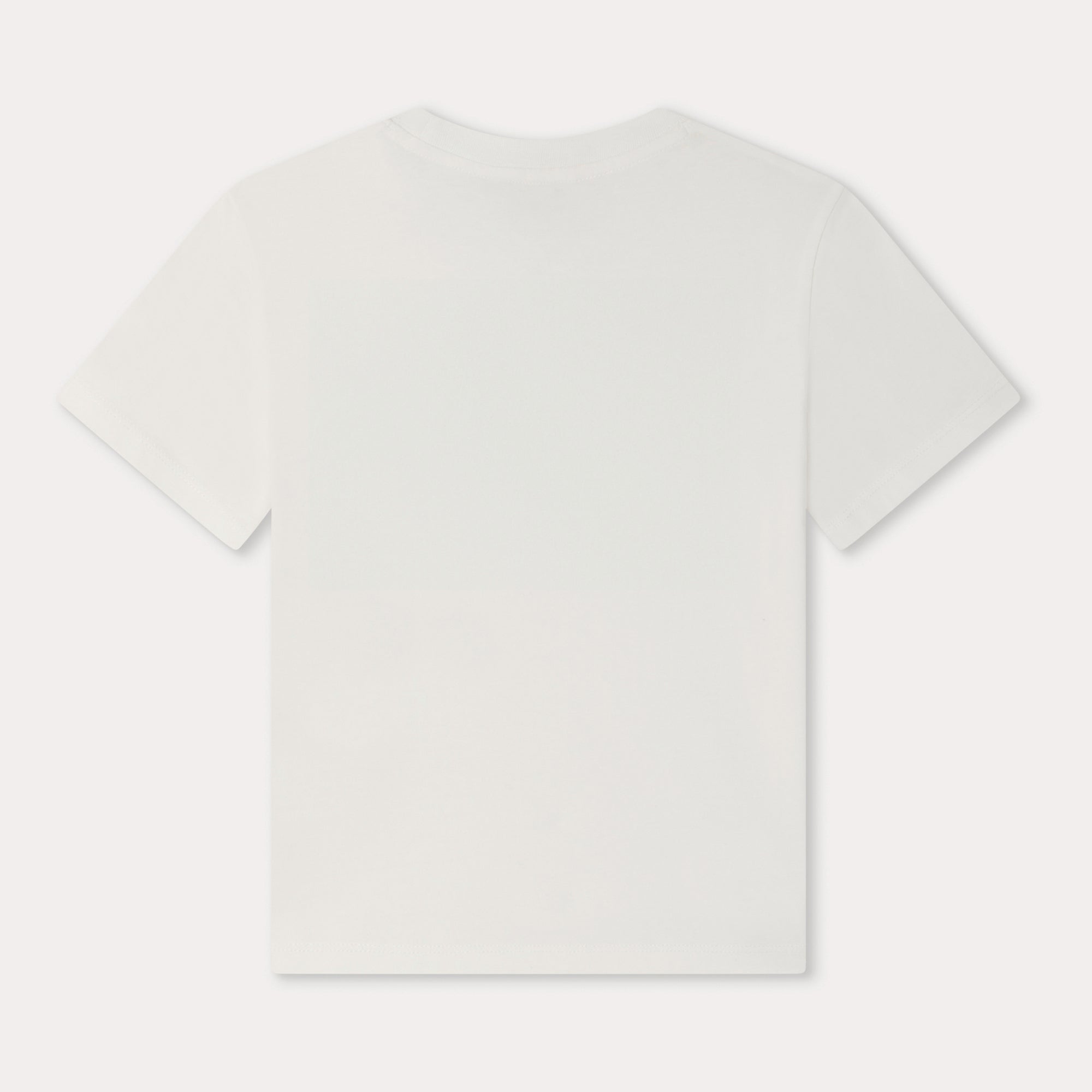 Boys White Logo Cotton T-Shirt