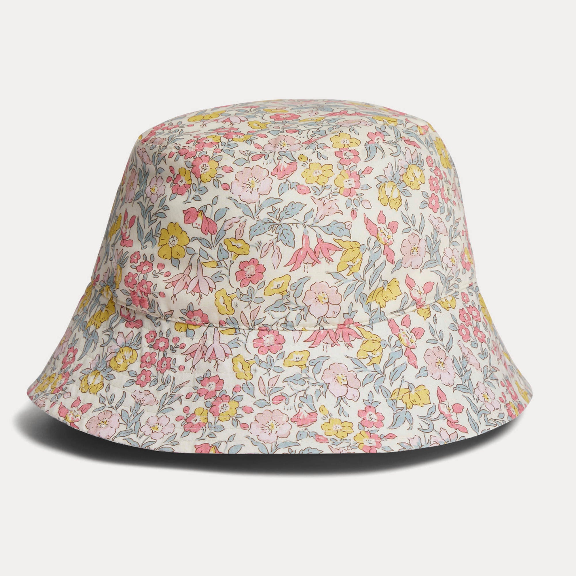 Girls Pink Floral Bucket Hat