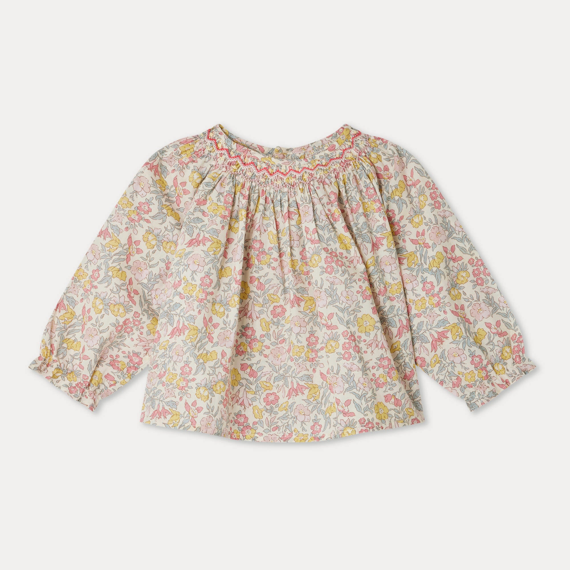 Baby Girls Pink Floral Cotton Top