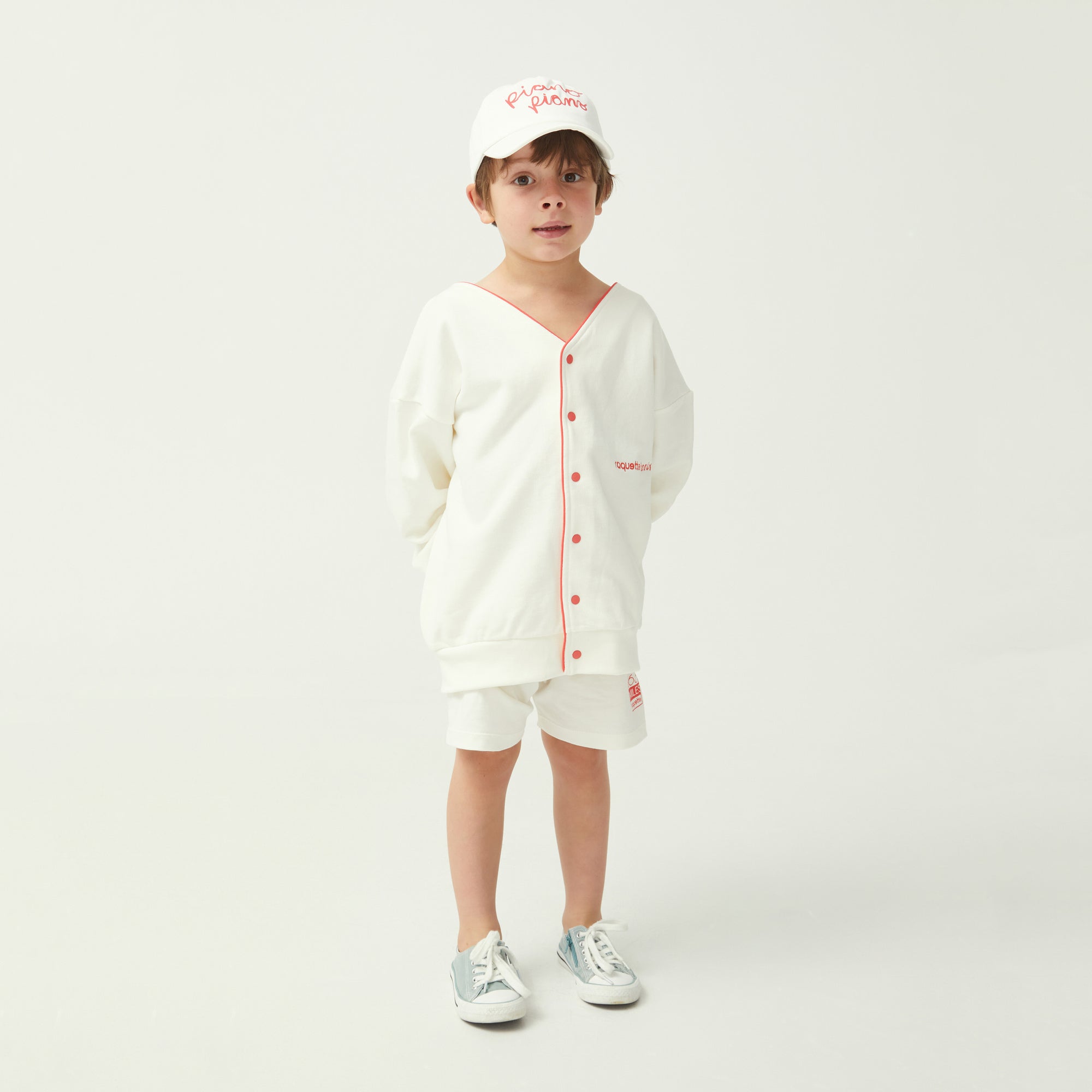 Boys & Girls White Cotton Cardigan