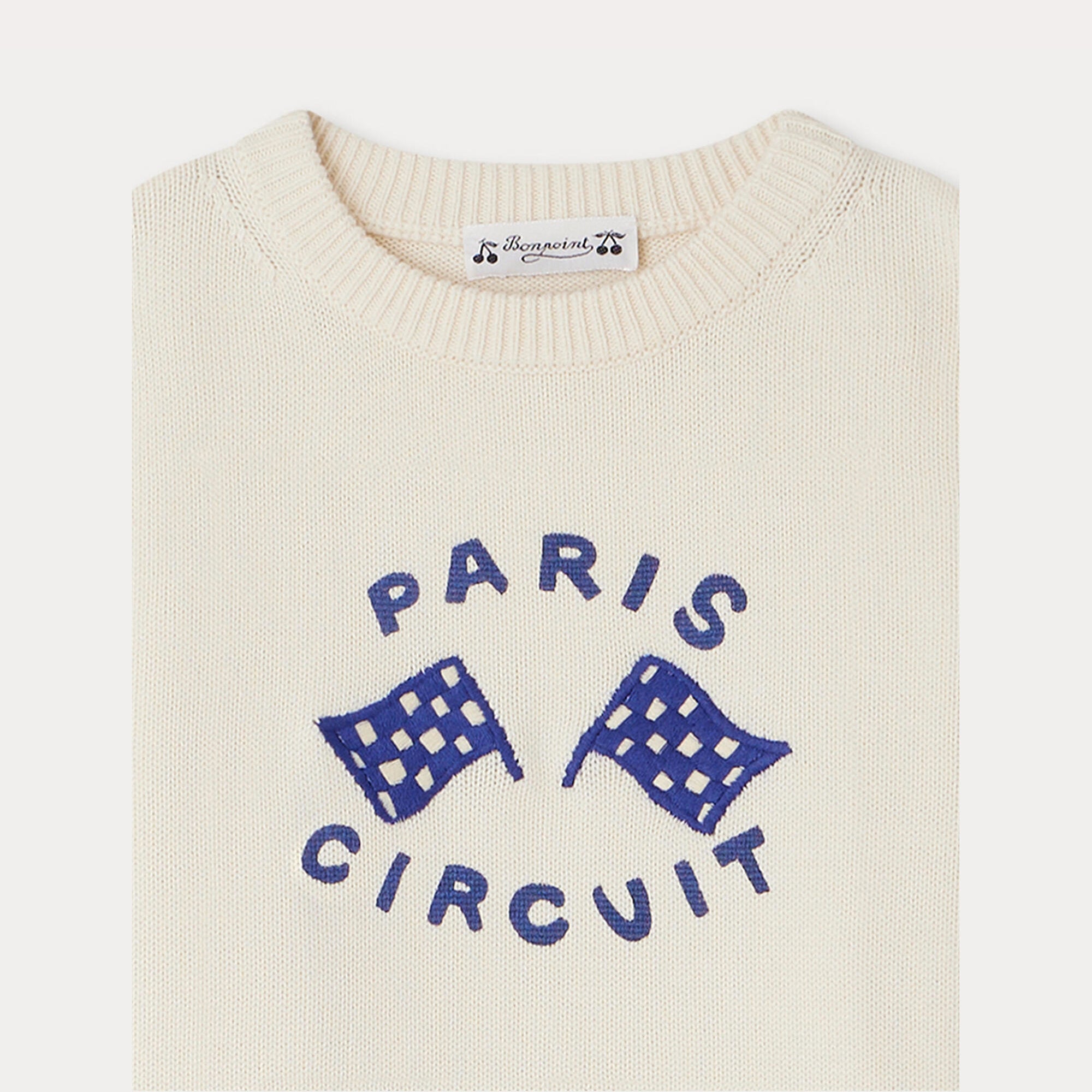 Boys & Girls White Embroidered Sweater