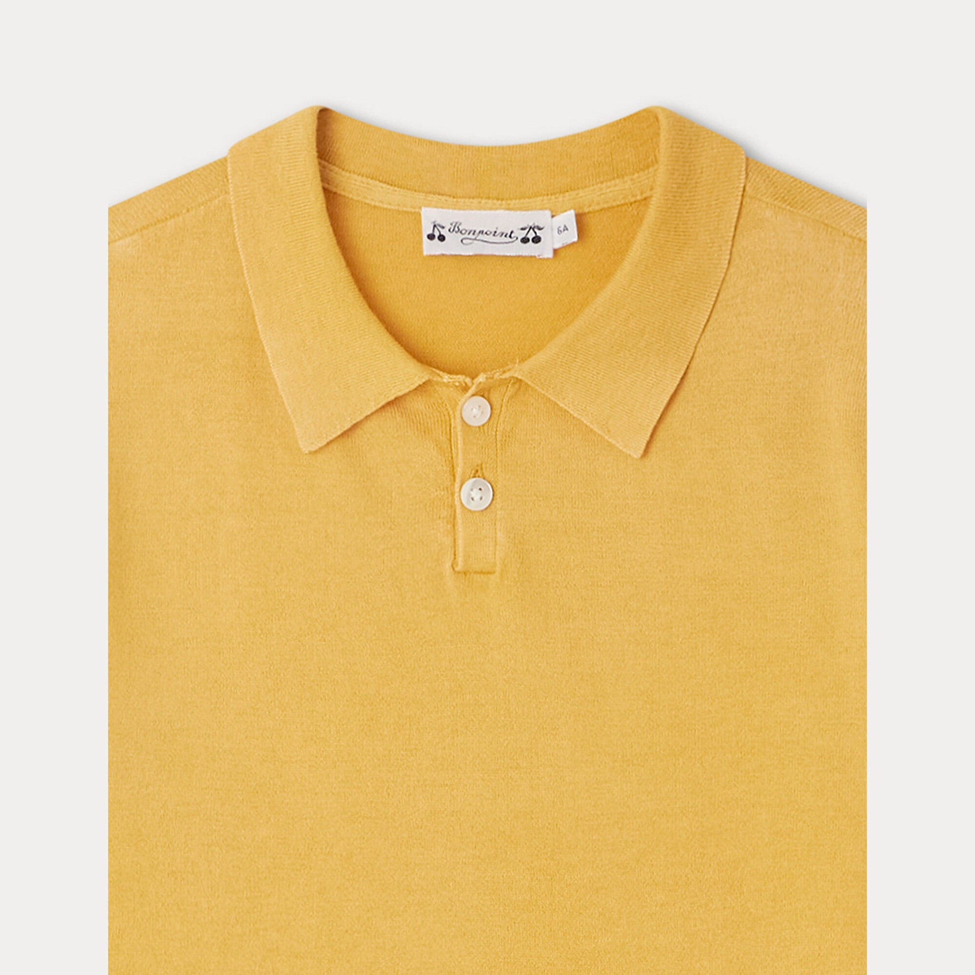 Boys Yellow Cotton Polo Shirt