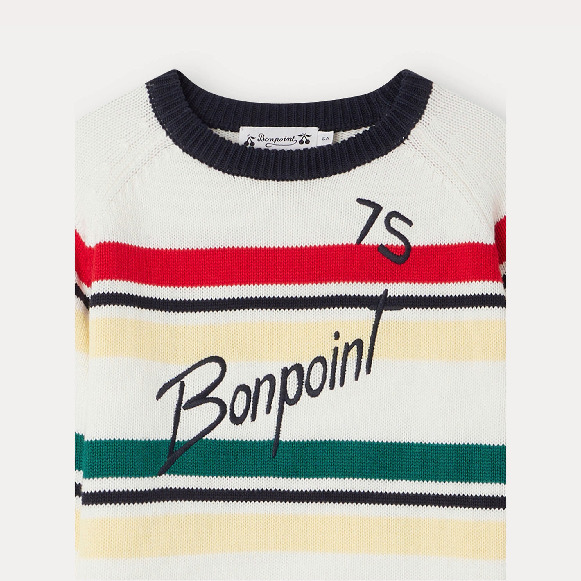 Boys White Logo Cotton Sweater