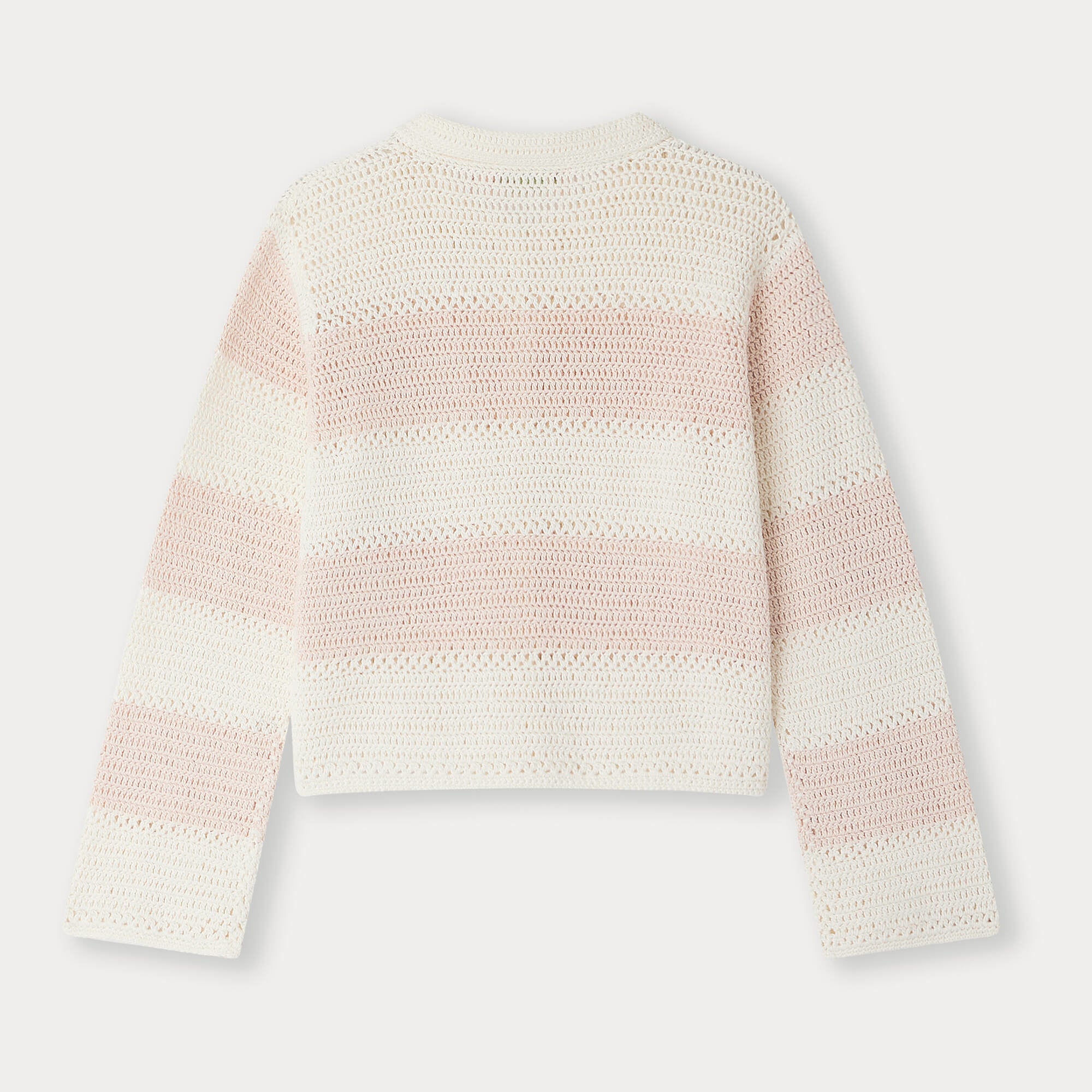 Girls Light Pink Knit Cardigan