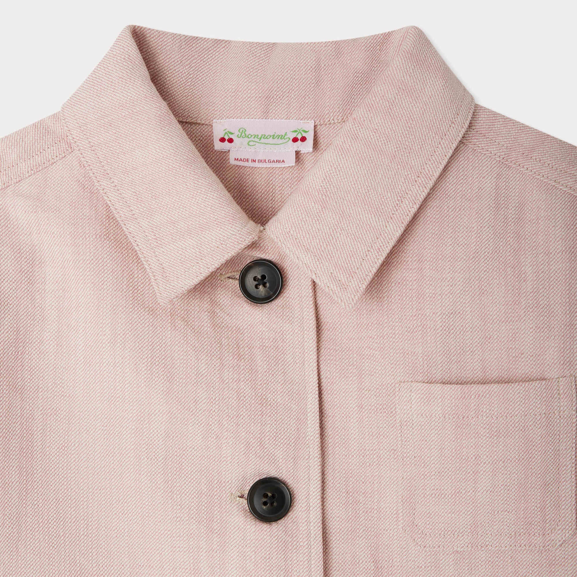 Girls Pink Cotton Jacket