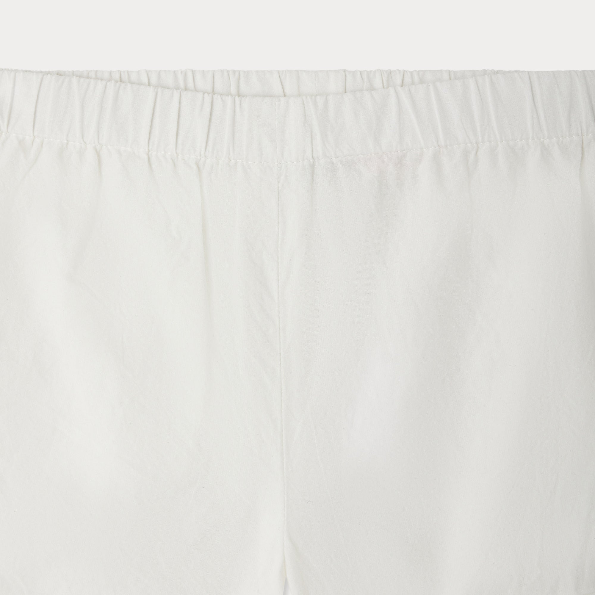 Baby Girls White Cotton Shorts