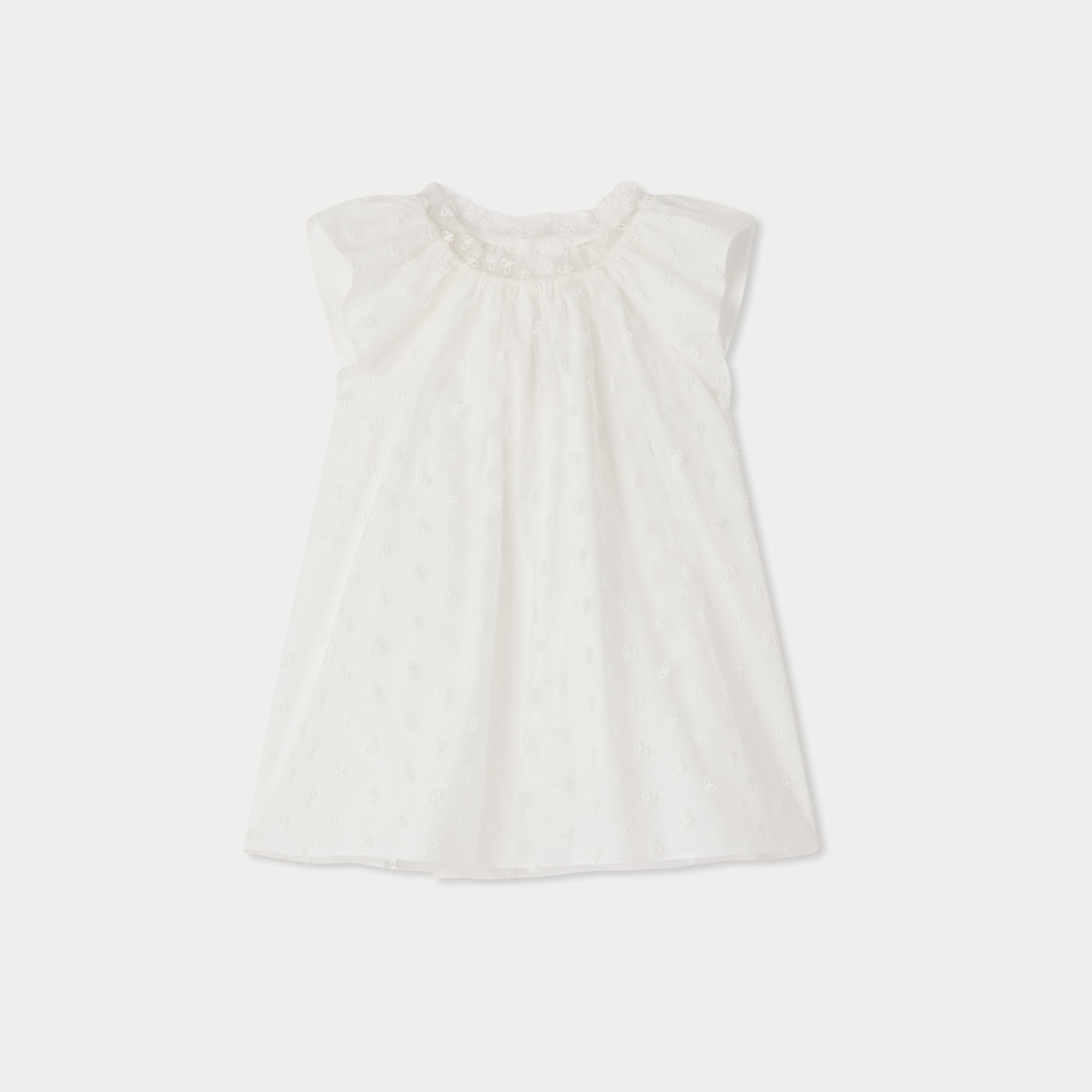 Baby Girls White Embroidered Dress
