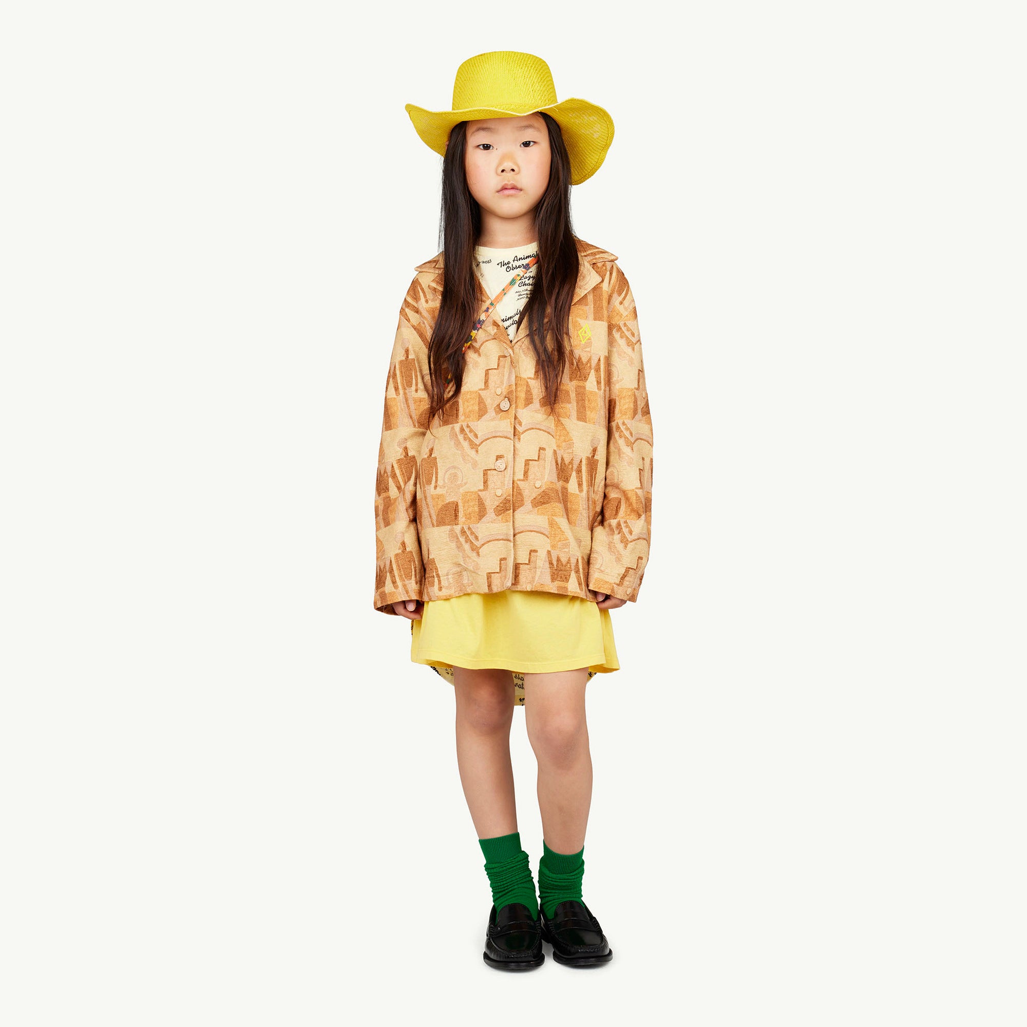 Boys & Girls Beige Printed Jacket