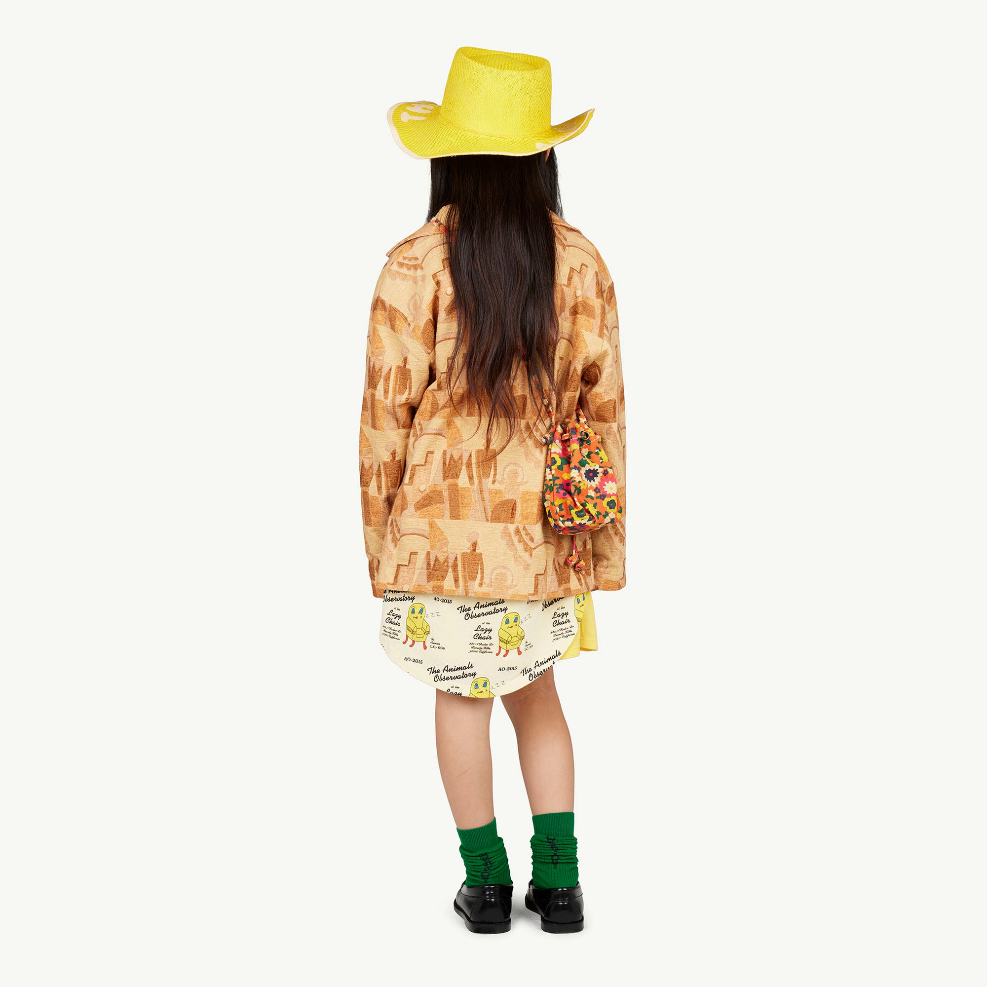 Boys & Girls Beige Printed Jacket