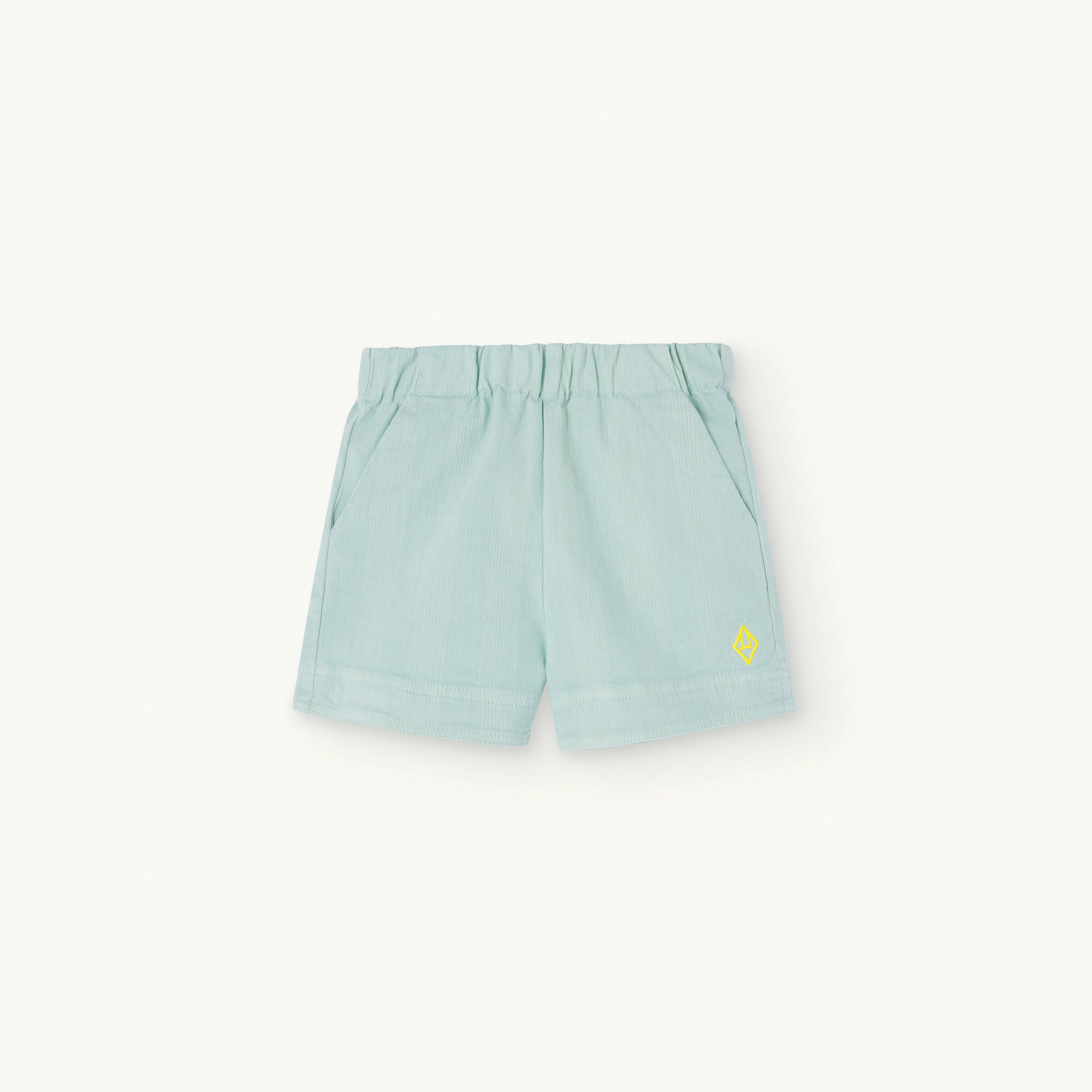 Boys & Girls Pale Green Stripes Cotton Shorts