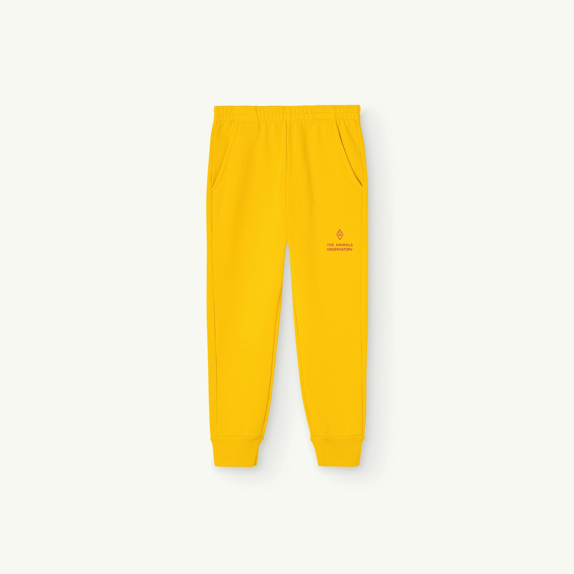 Boys & Girls Yellow Logo Cotton Trousers