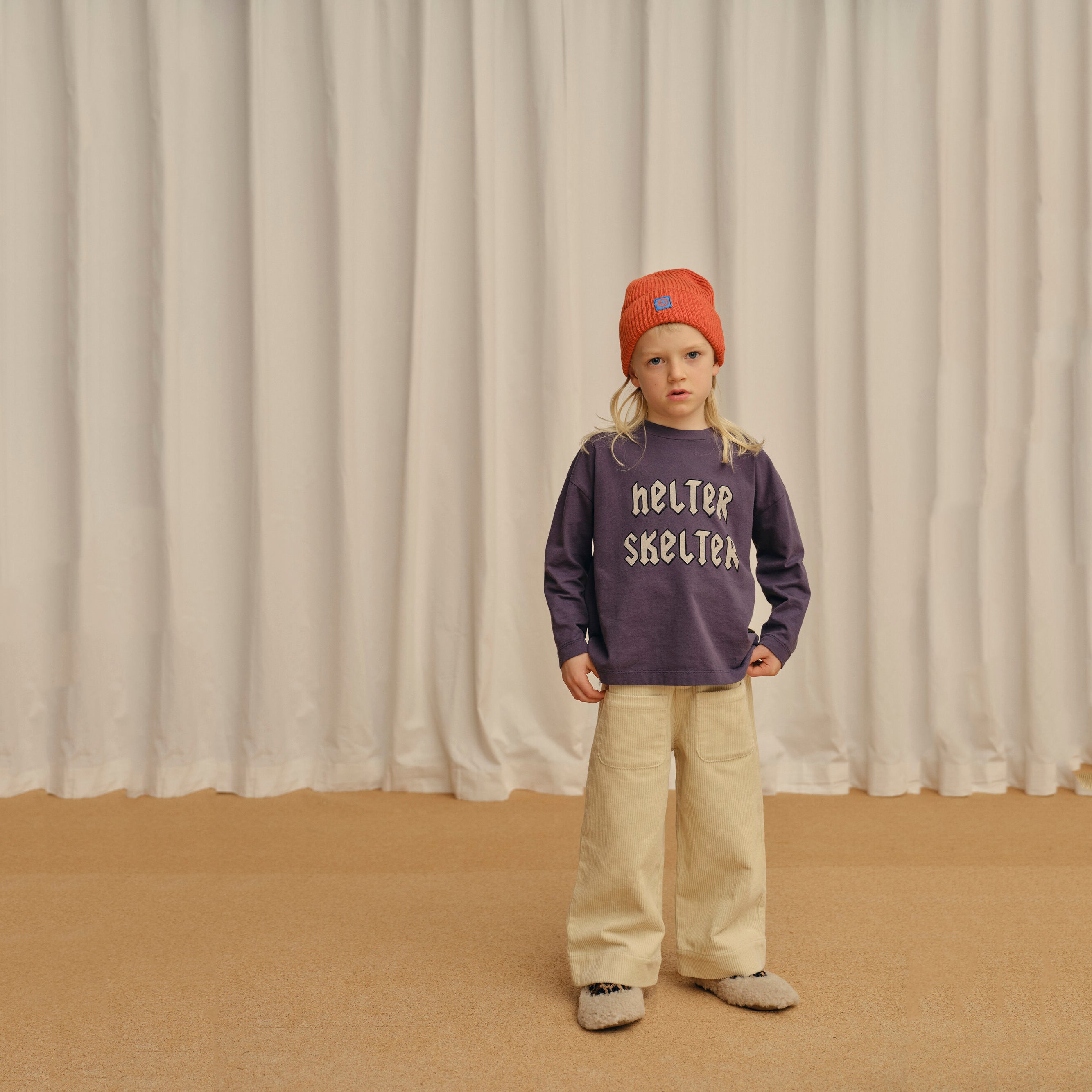 Boys & Girls Orange Knit Hat