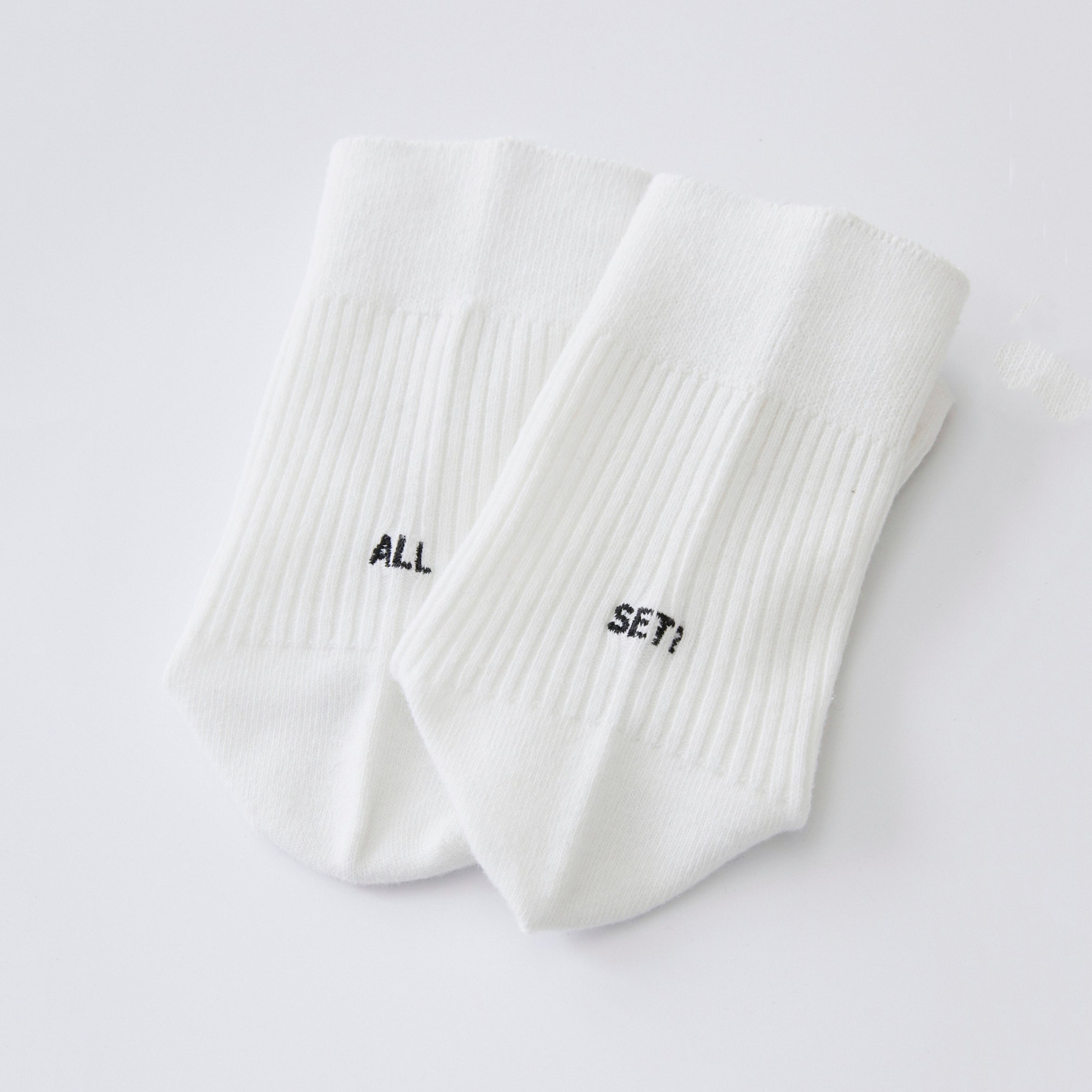 Boys & Girls White Logo Socks
