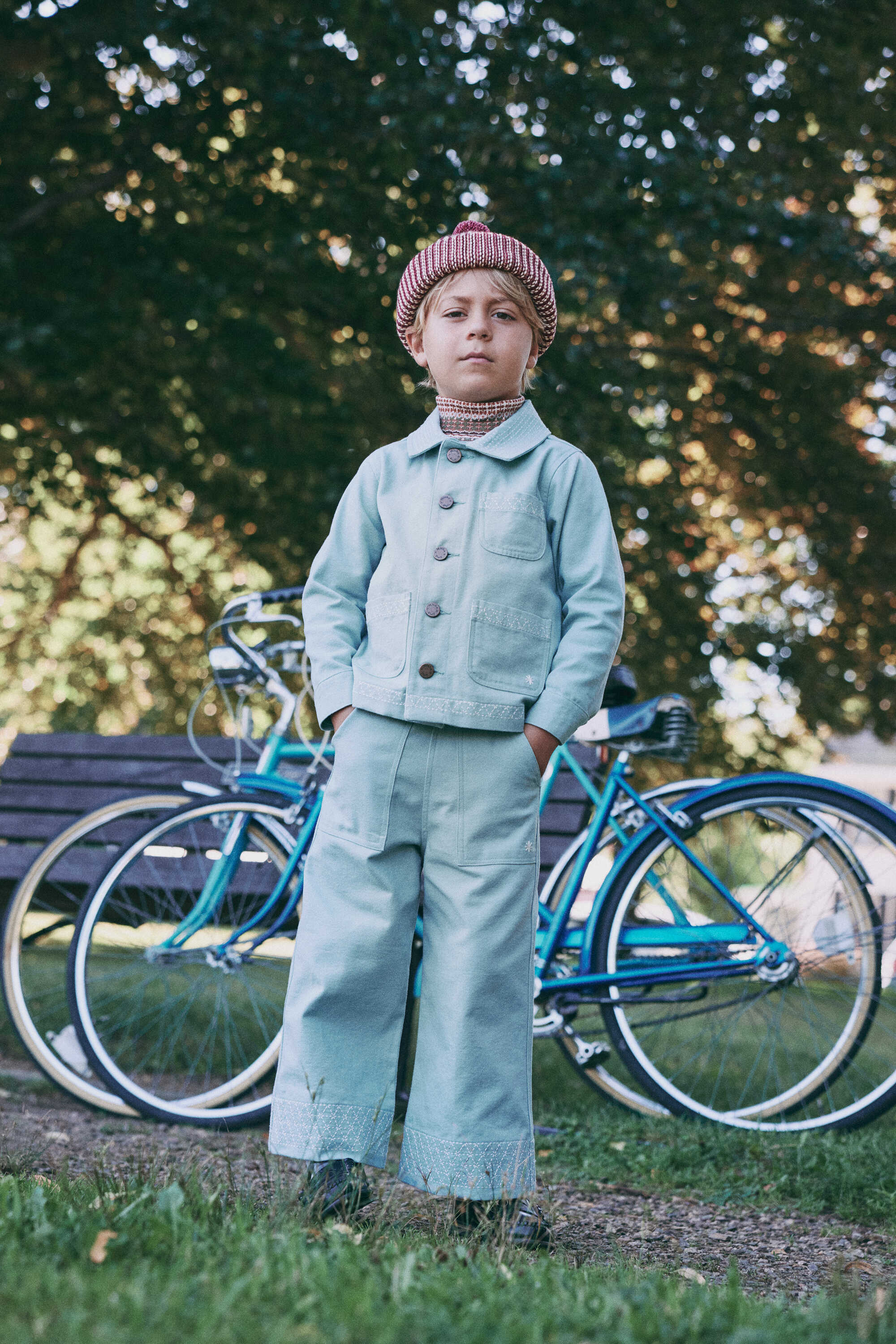Boys & Girls Purple Wool Hat