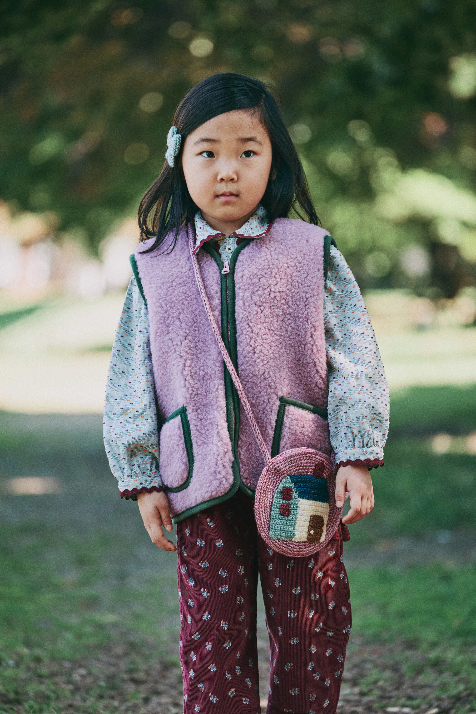 Boys & Girls Pink Sherpa Fleece Wool Gilet