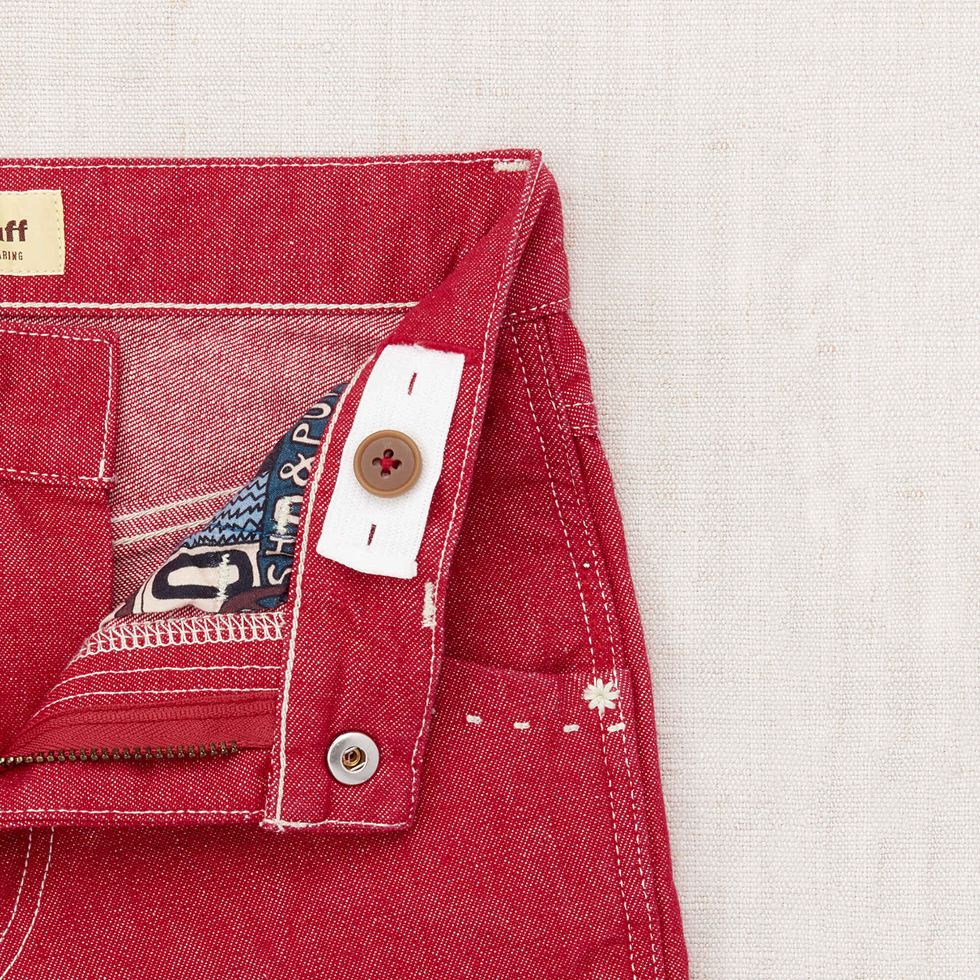 Boys & Girls Red Denim Trousers
