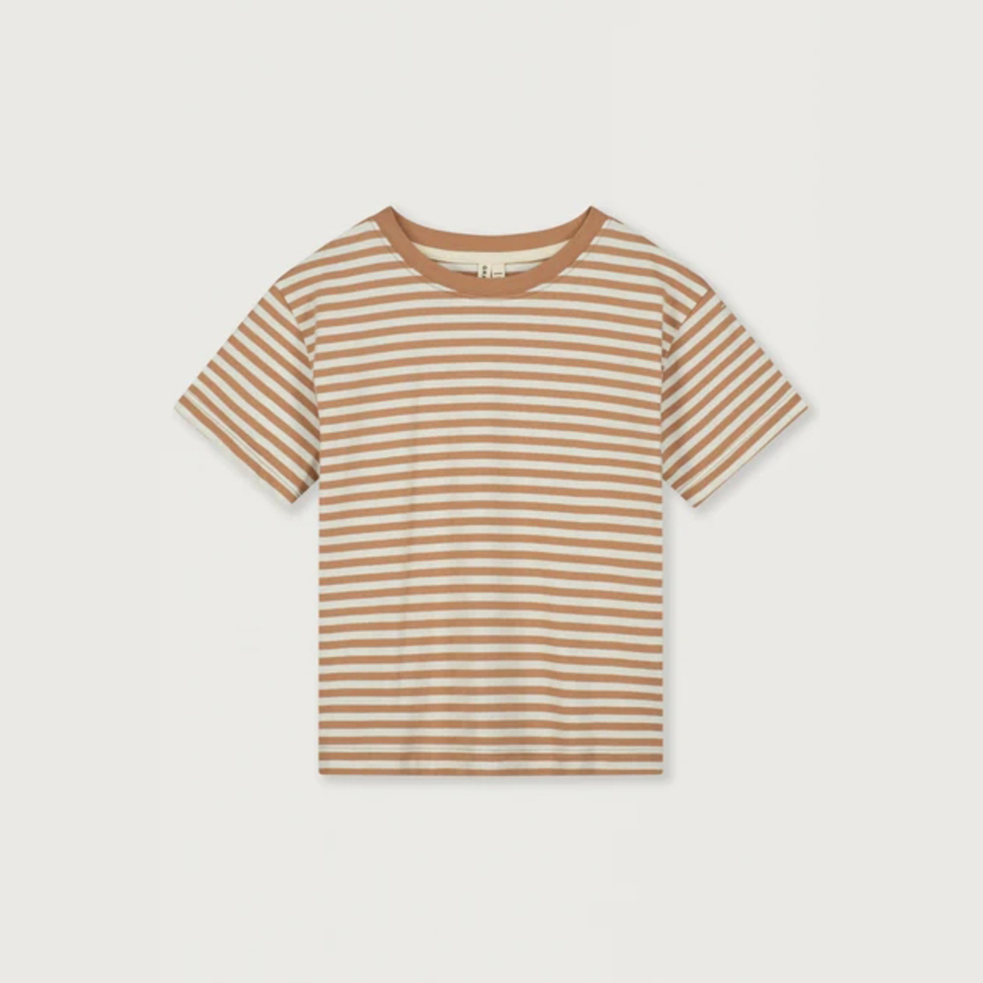 Boys & Girls Camel Stripes Cotton T-Shirt