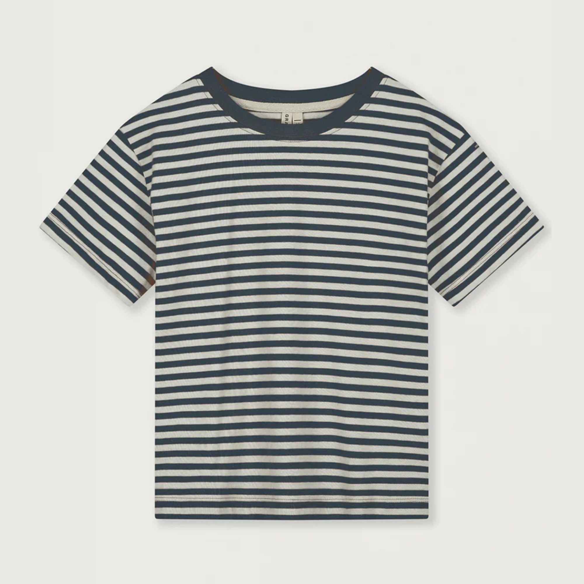 Boys & Girls Blue Grey Stripes Cotton T-Shirt