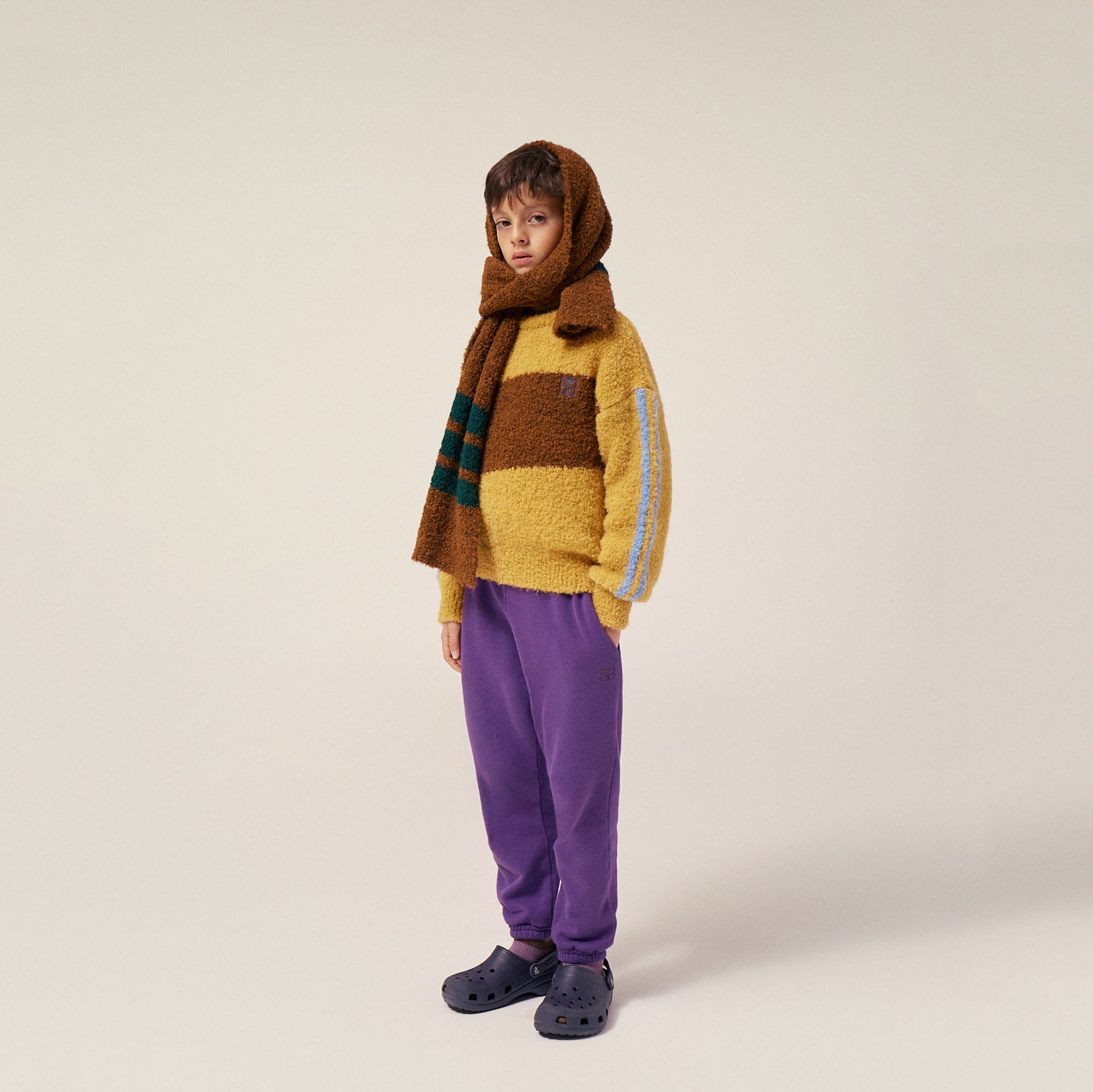 Boys & Girls Purple Cotton Trousers
