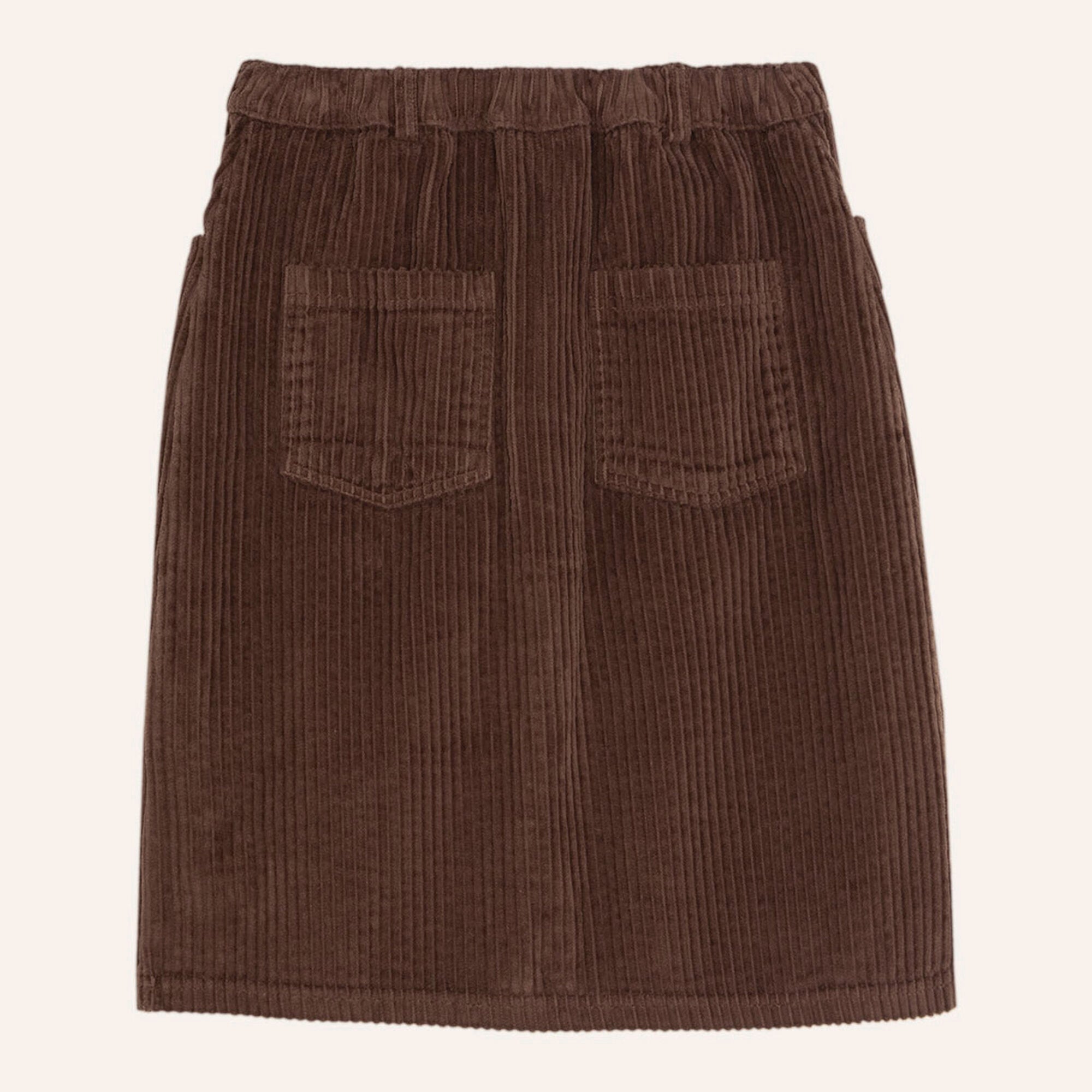 Girls Brown Corduroy Skirt