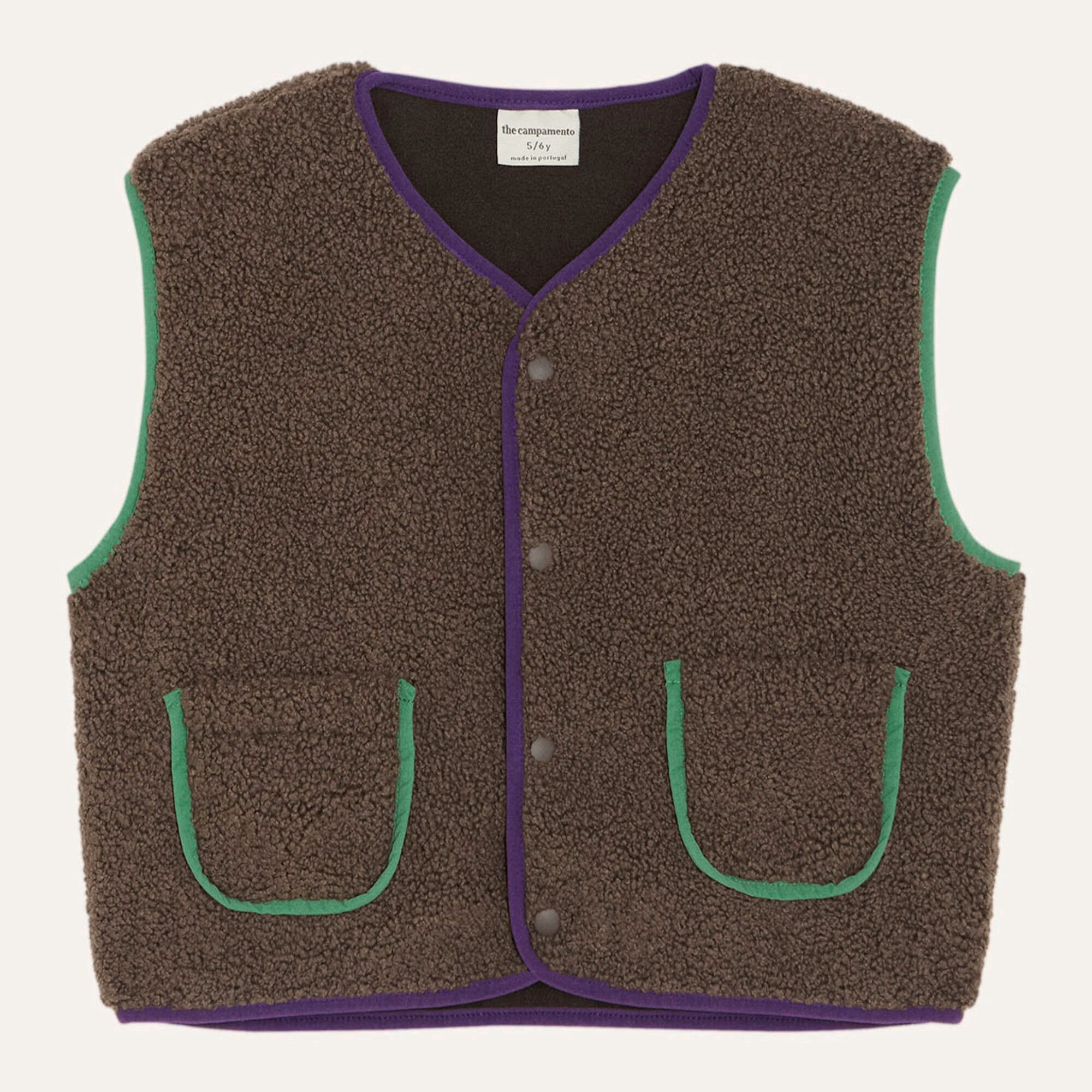 Boys & Girls Brown Sherpa Gilet