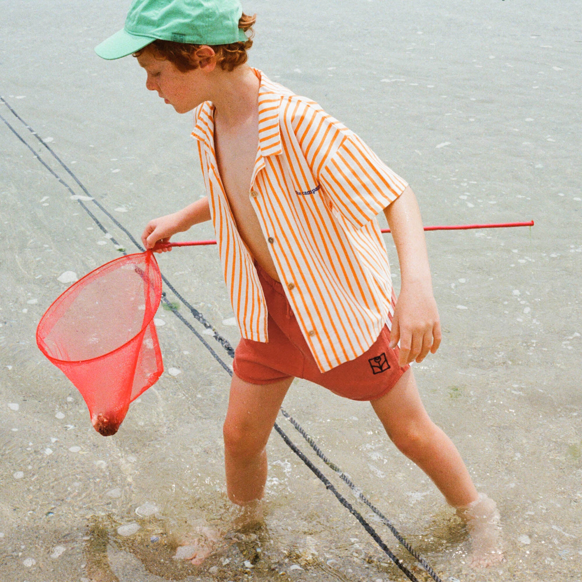 Boys & Girls Red Cotton Shorts