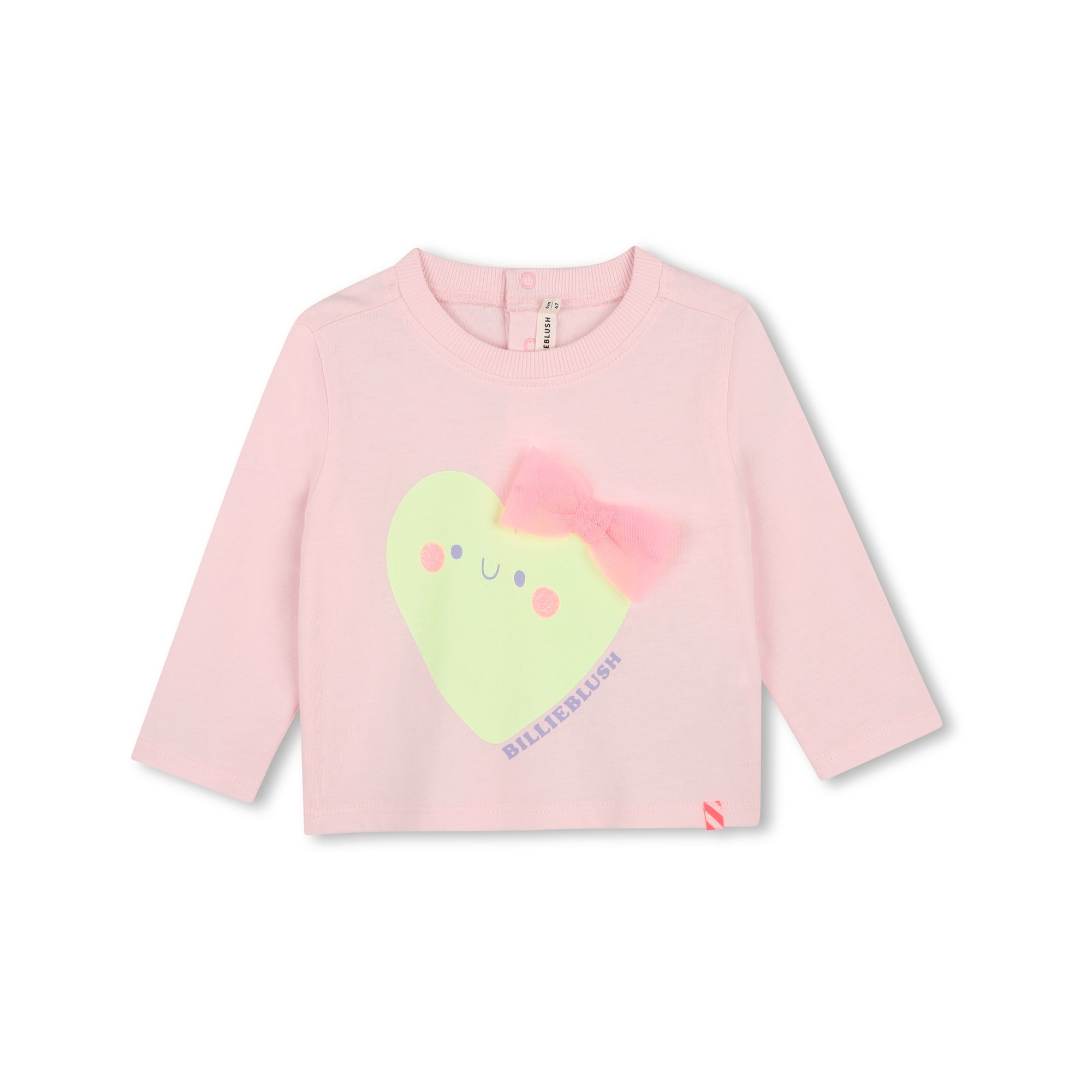Baby Girls Light Pink Printed Cotton T-Shirt