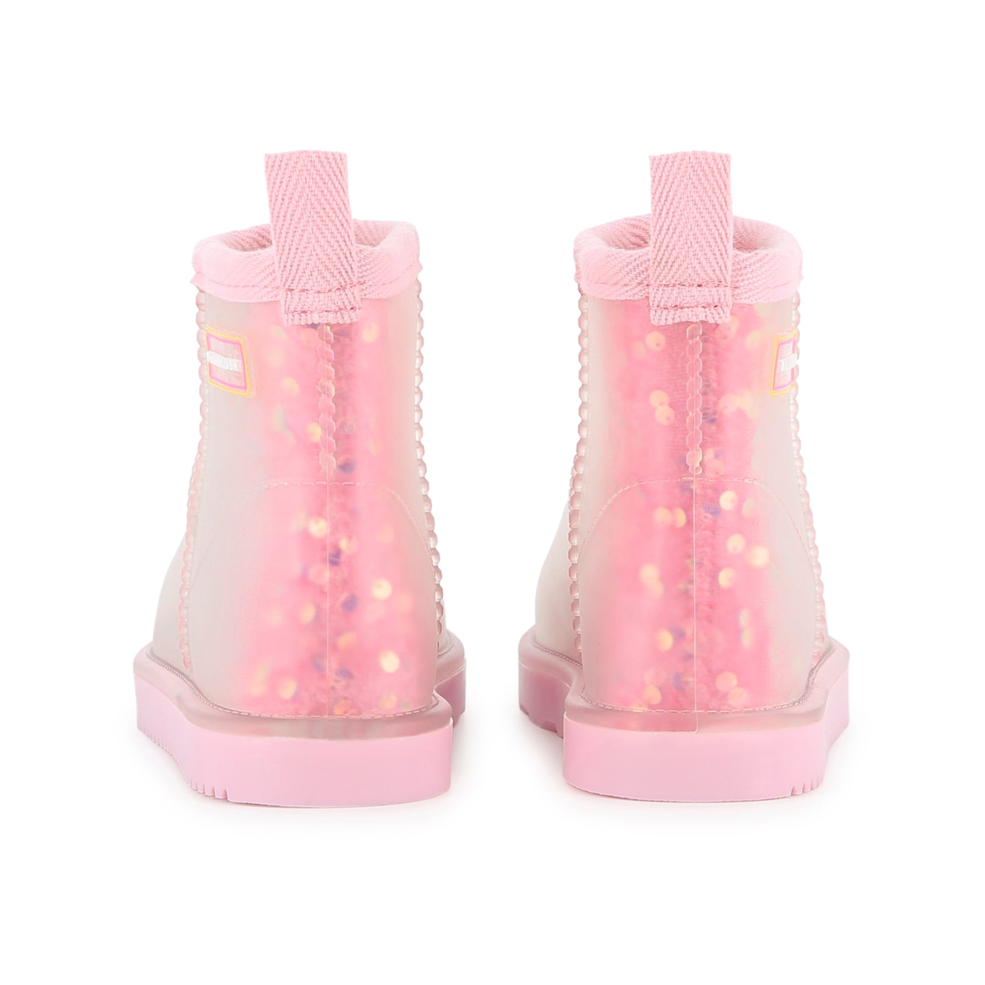 Girls Pink Sequins Boots