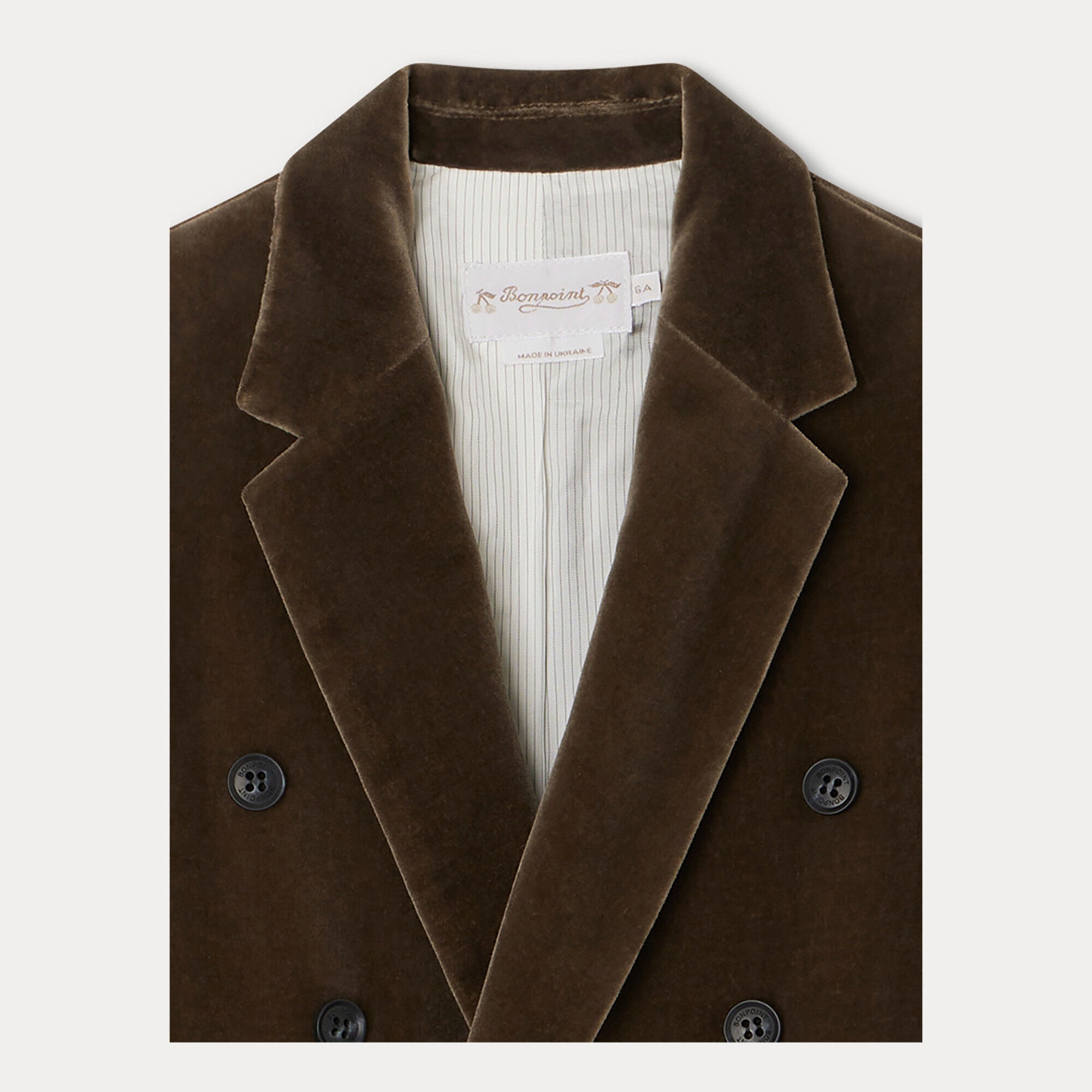 Boys & Girls Taupe Velvet Suit