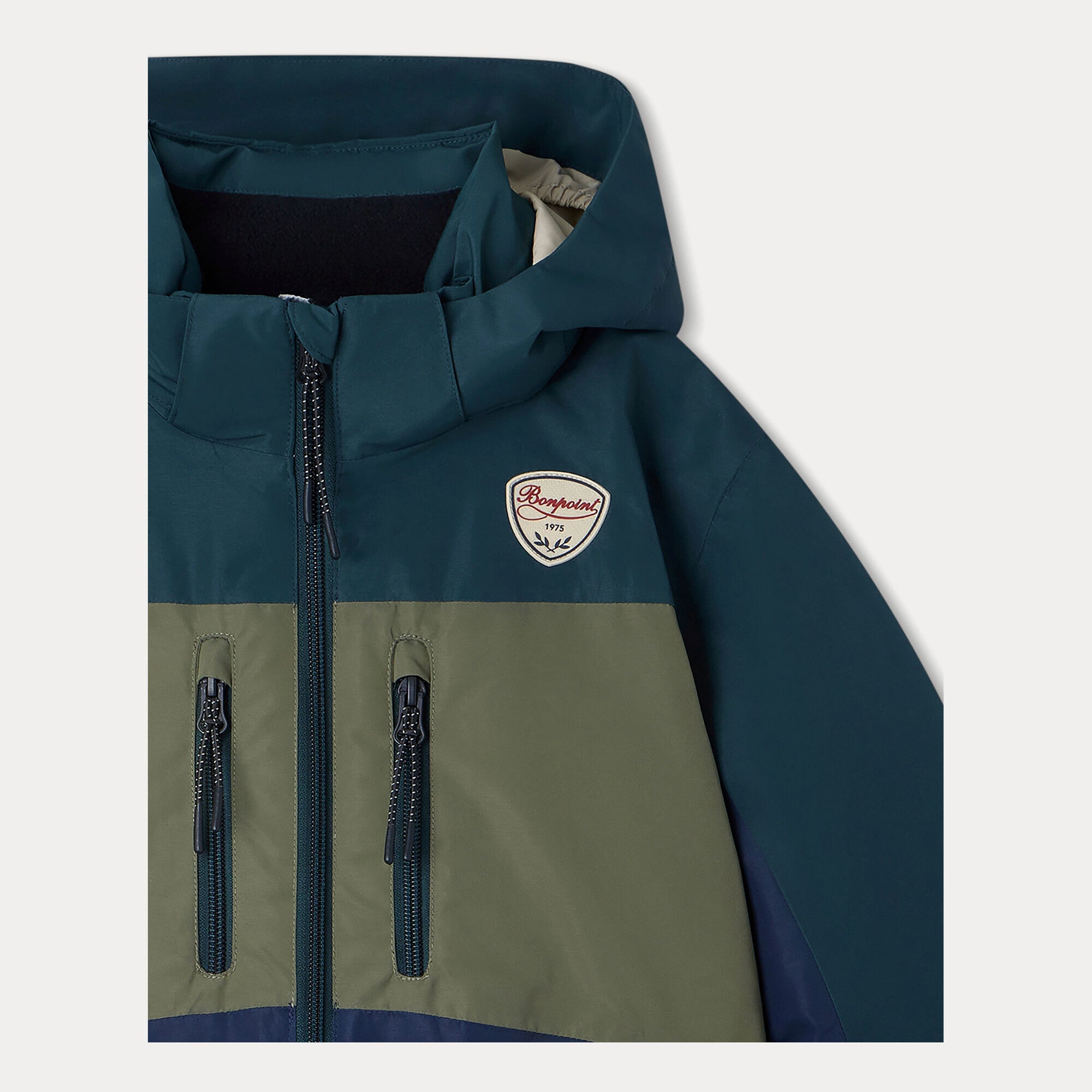 Boys Dark Green Snow Padded Down Jacket