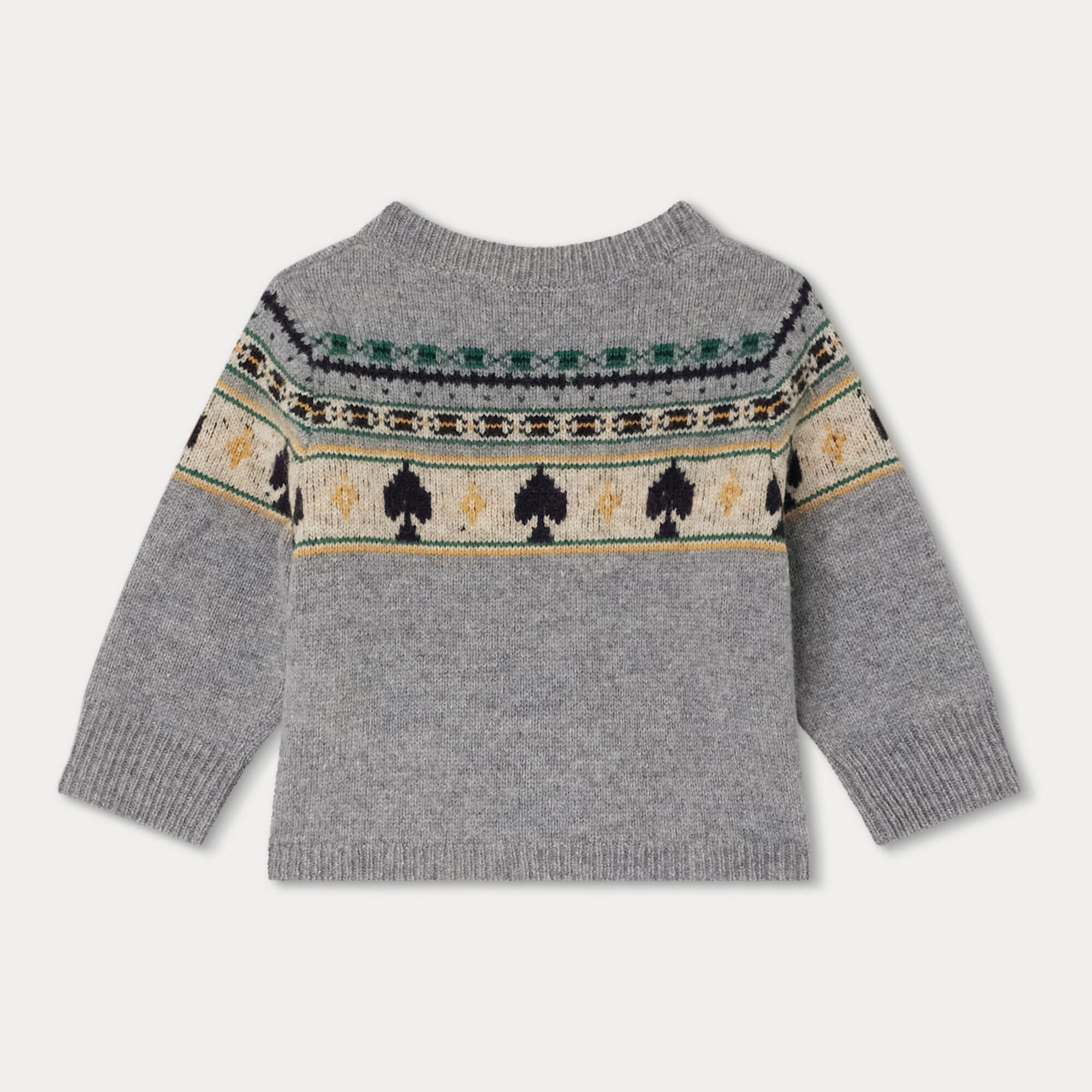 Baby Boys Grey Wool Cardigan