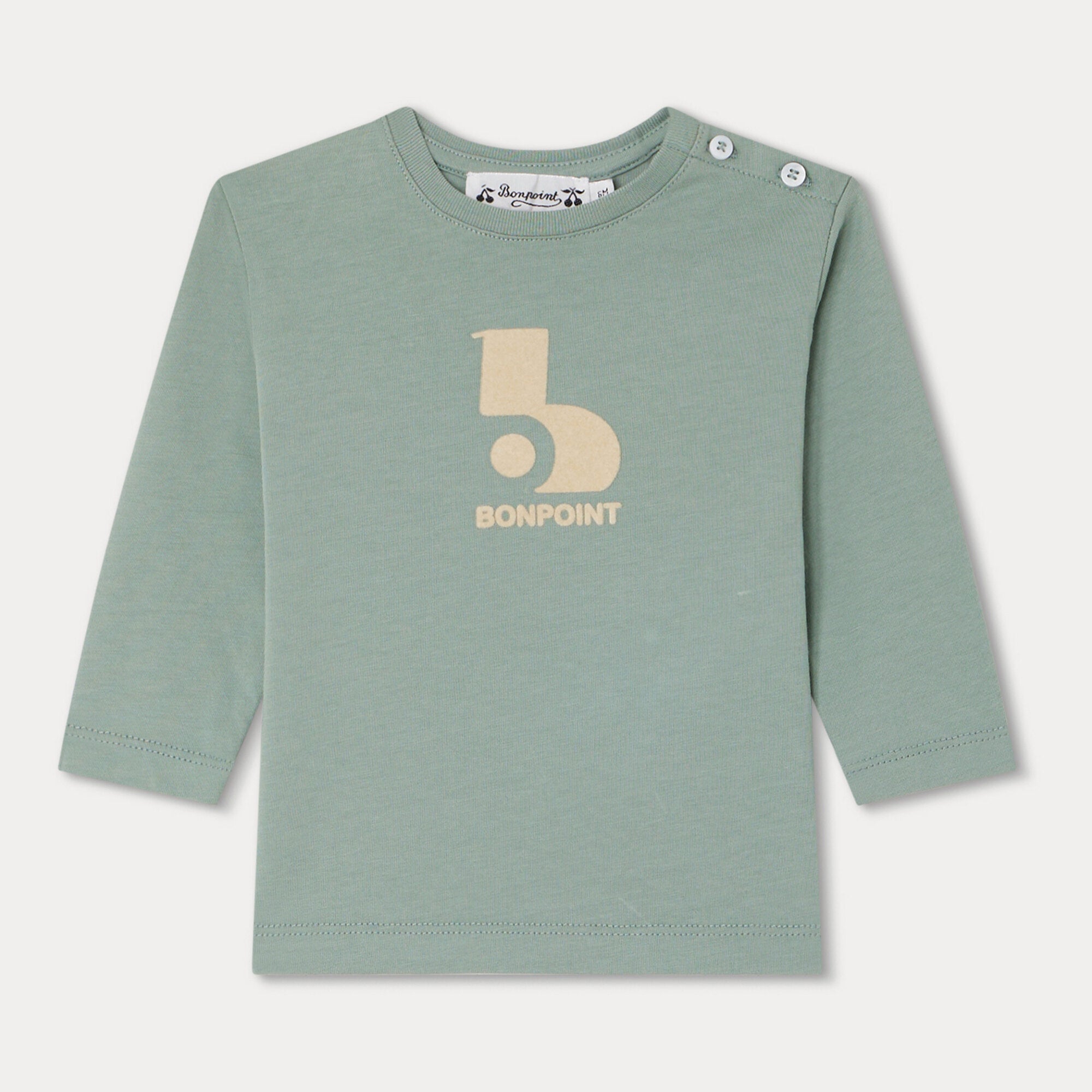 Baby Boys Green Logo Cotton T-Shirt