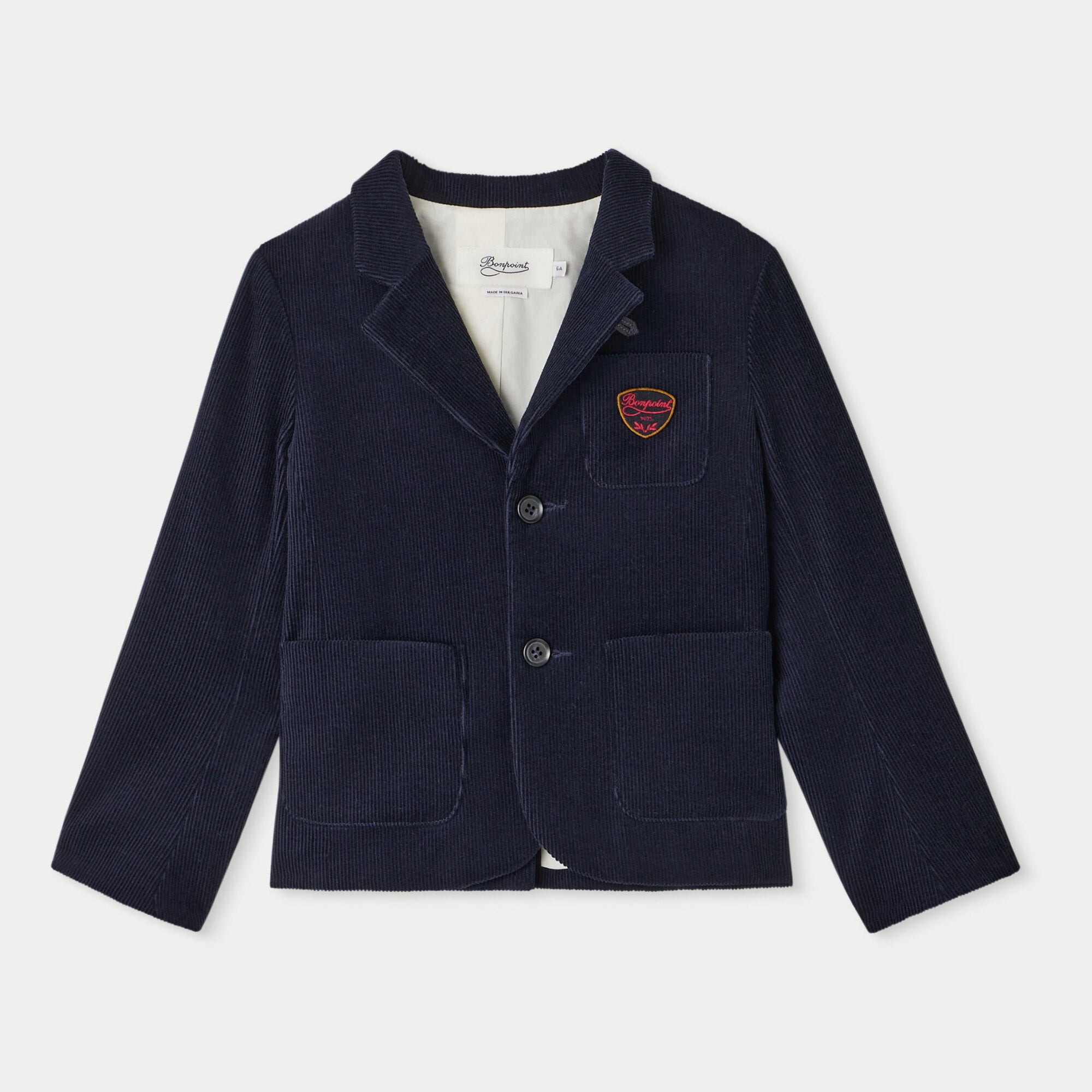 Boys Navy Corduroy Coat