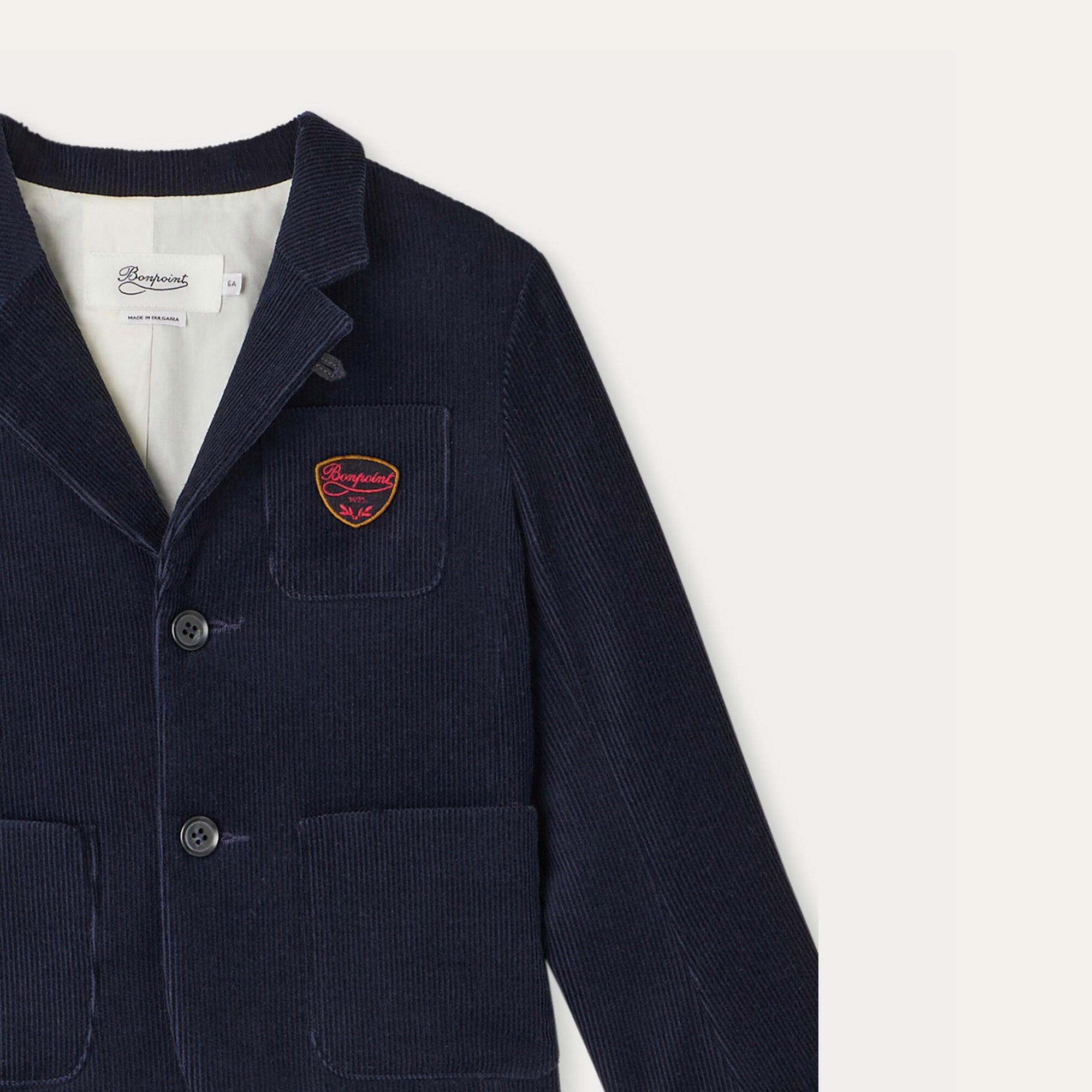 Boys Navy Corduroy Coat