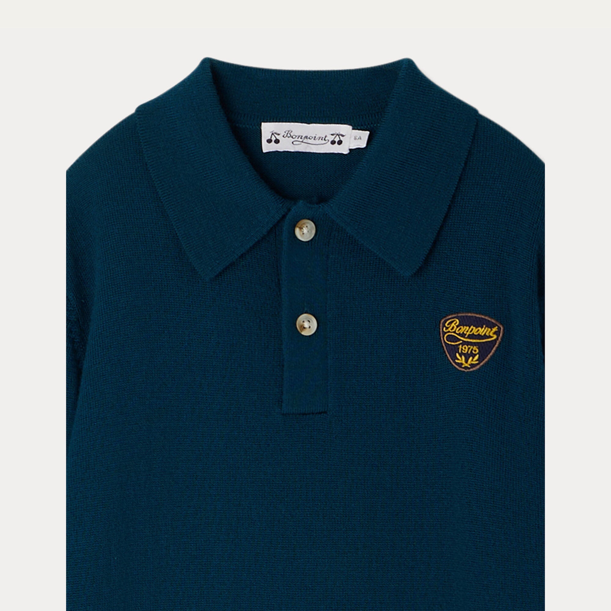 Boys Peacock Blue Wool Sweater