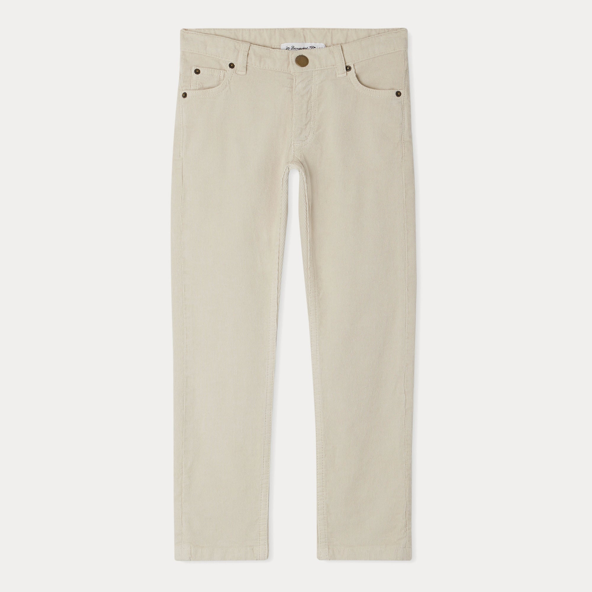 Boys Beige Corduroy Trousers