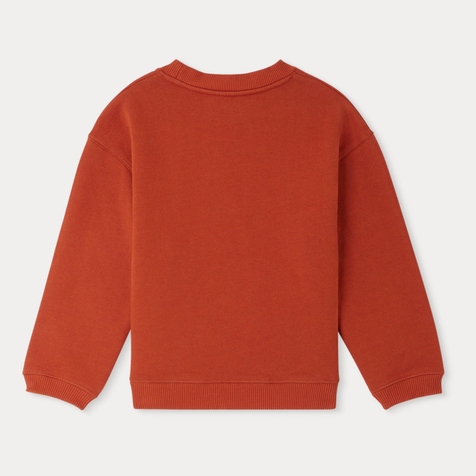 Boys Orange Red Logo Cotton Sweatshirt