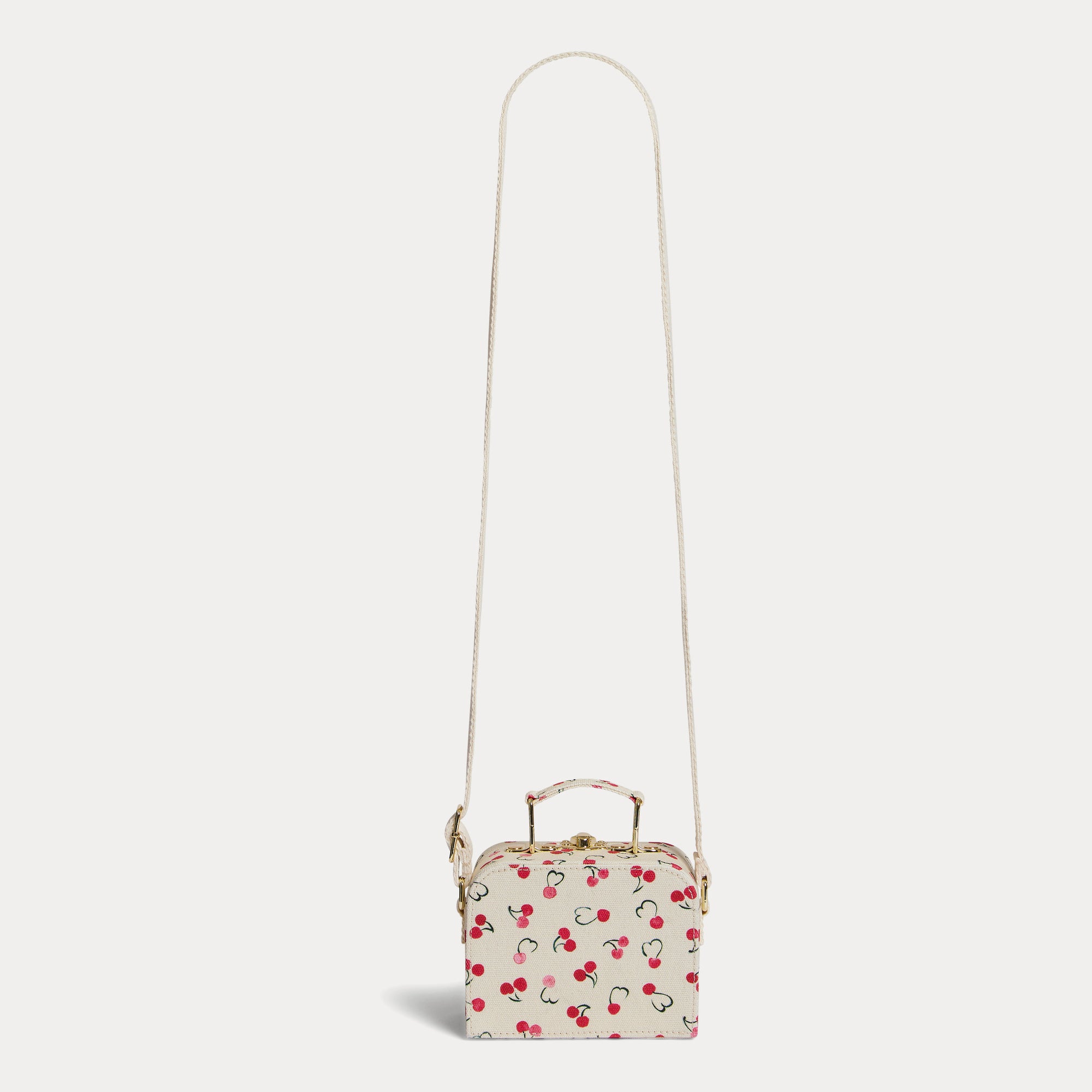 Girls White Cherry Shoulder Bag(30x38x5.5cm)