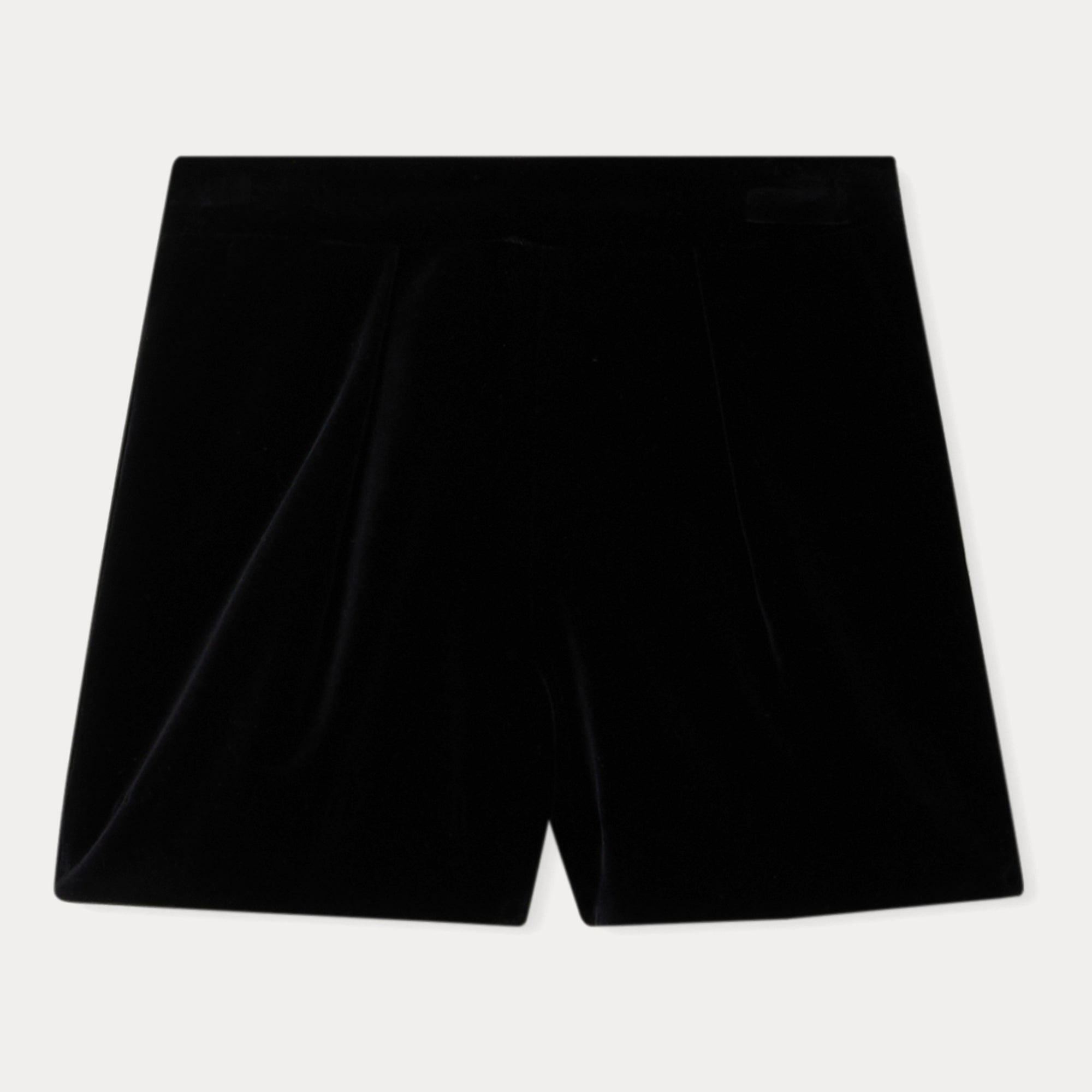 Girls Black Velvet Shorts