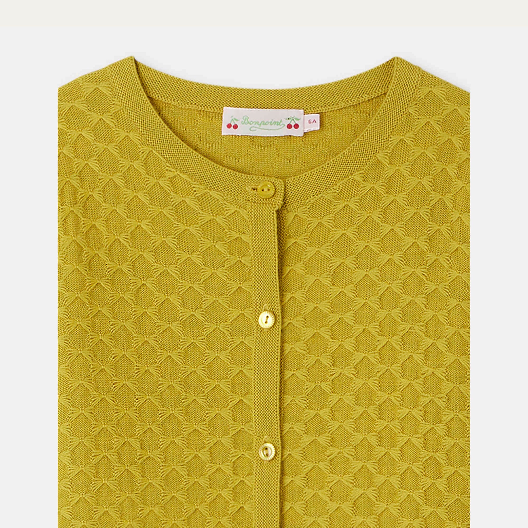 Girls Mustard Yellow Wool Cardigan